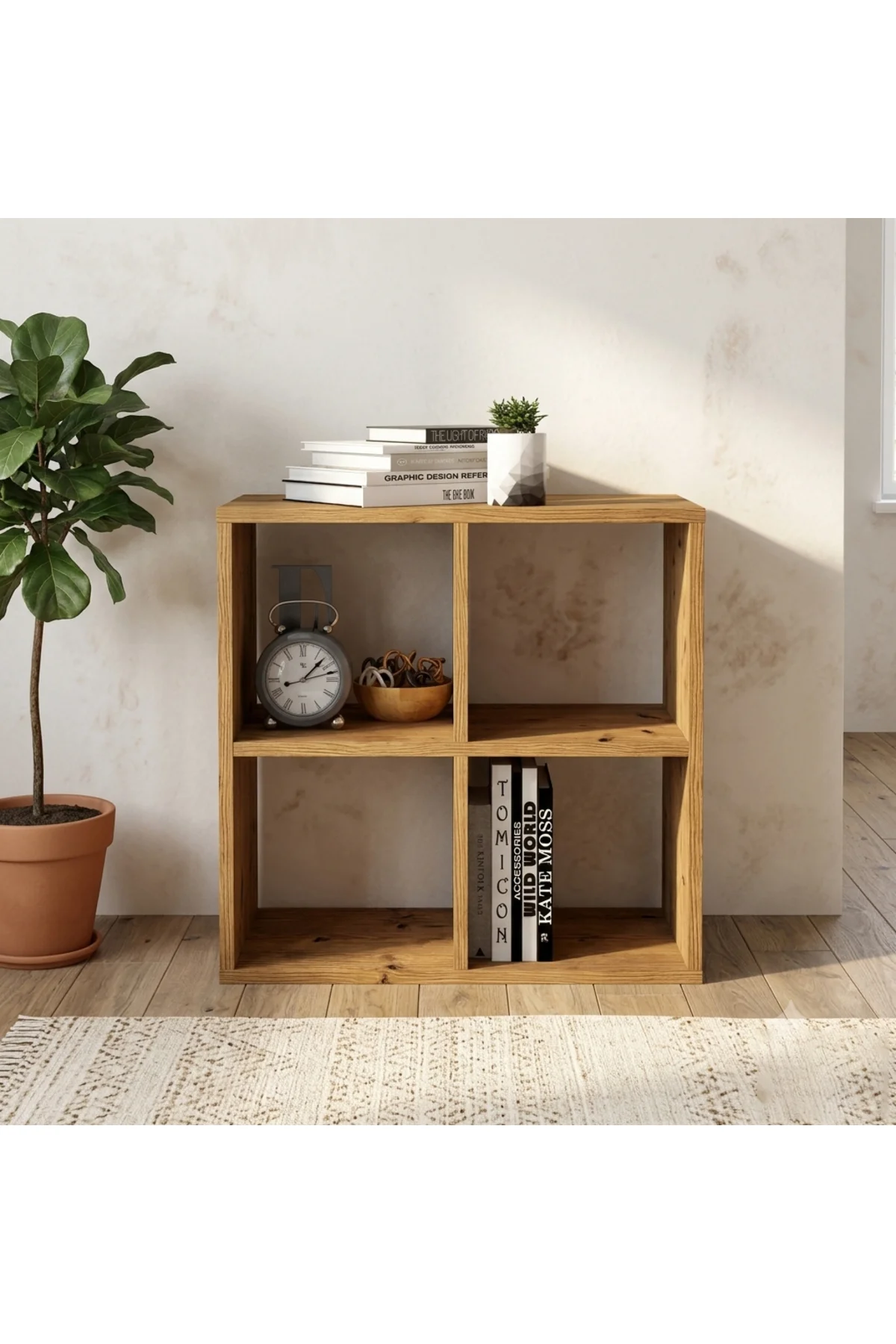 Atlantik Çam Rengi Küçük Kitaplık Raf MDF Fiyatı, Yorumları ve Özellikleri