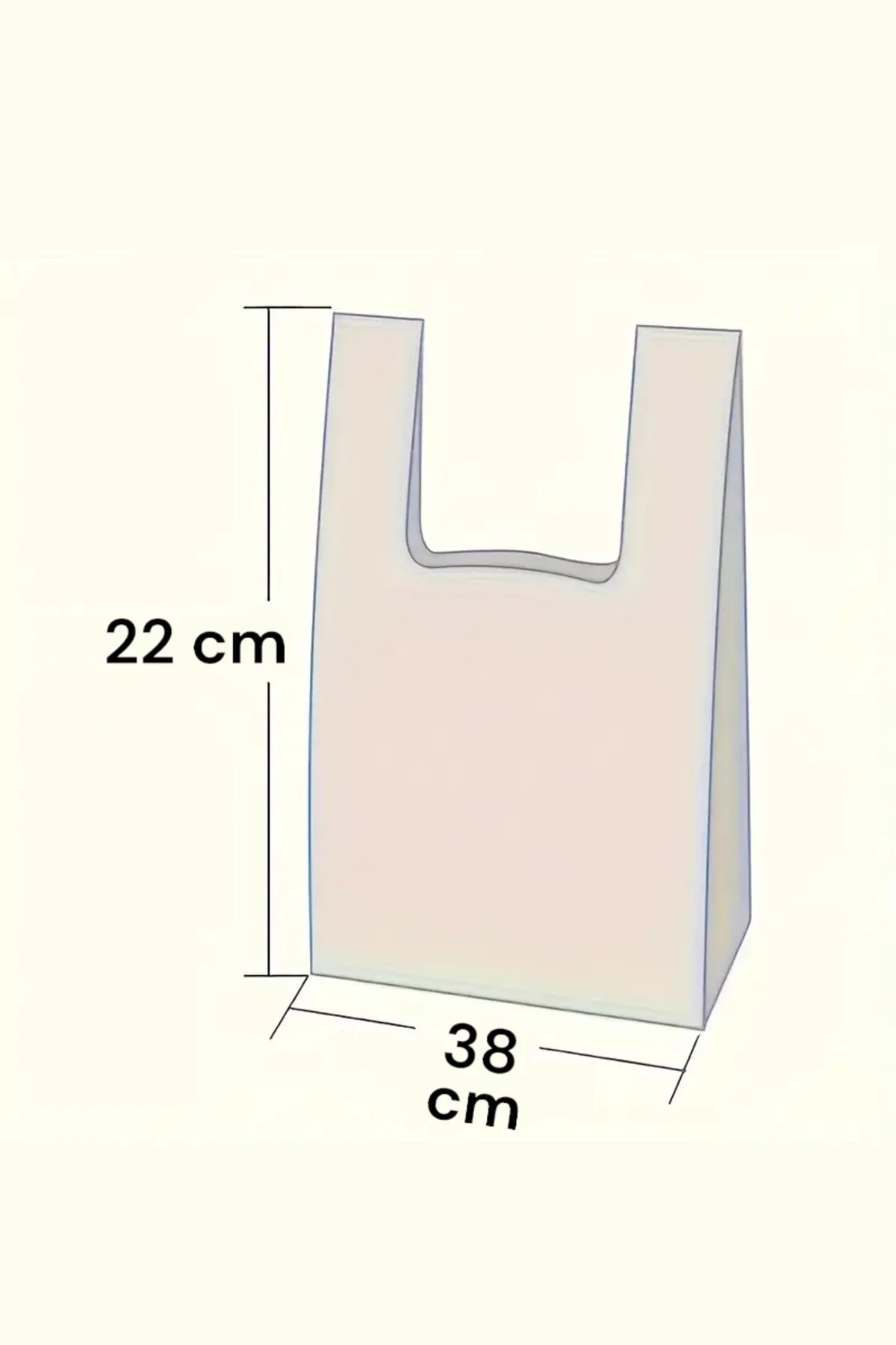 Atlet Poşet (22*38 cm) BEYAZ (1 KG) Market Poşeti - Görsel 2