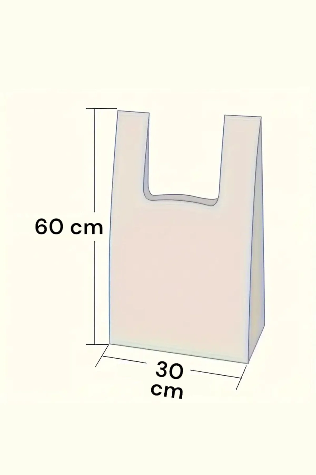 Atlet Poşet 30*60 cm BEYAZ 1 KG Market Poşeti Atlet Poşet 30*60 cm BEYAZ 1 KG Market Poşeti