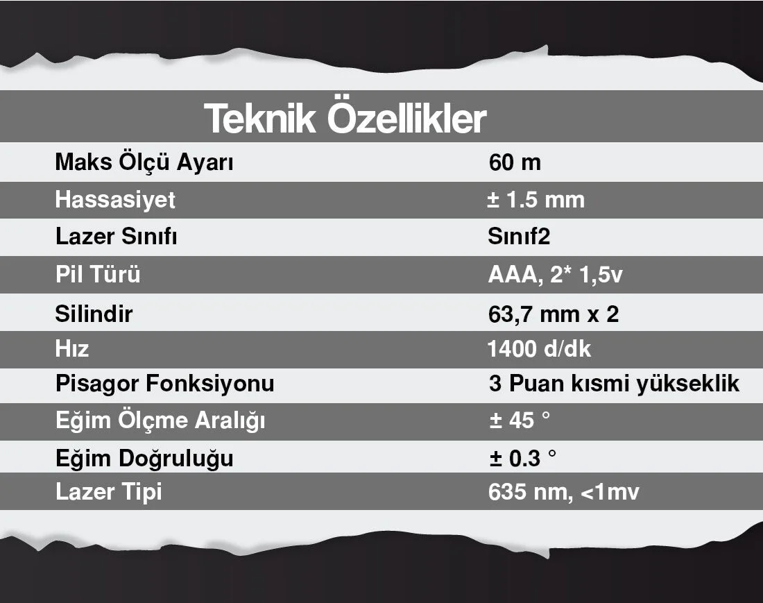 ATLM 60   Attlas Lazer Metre 60m - Mesafe Ölçer