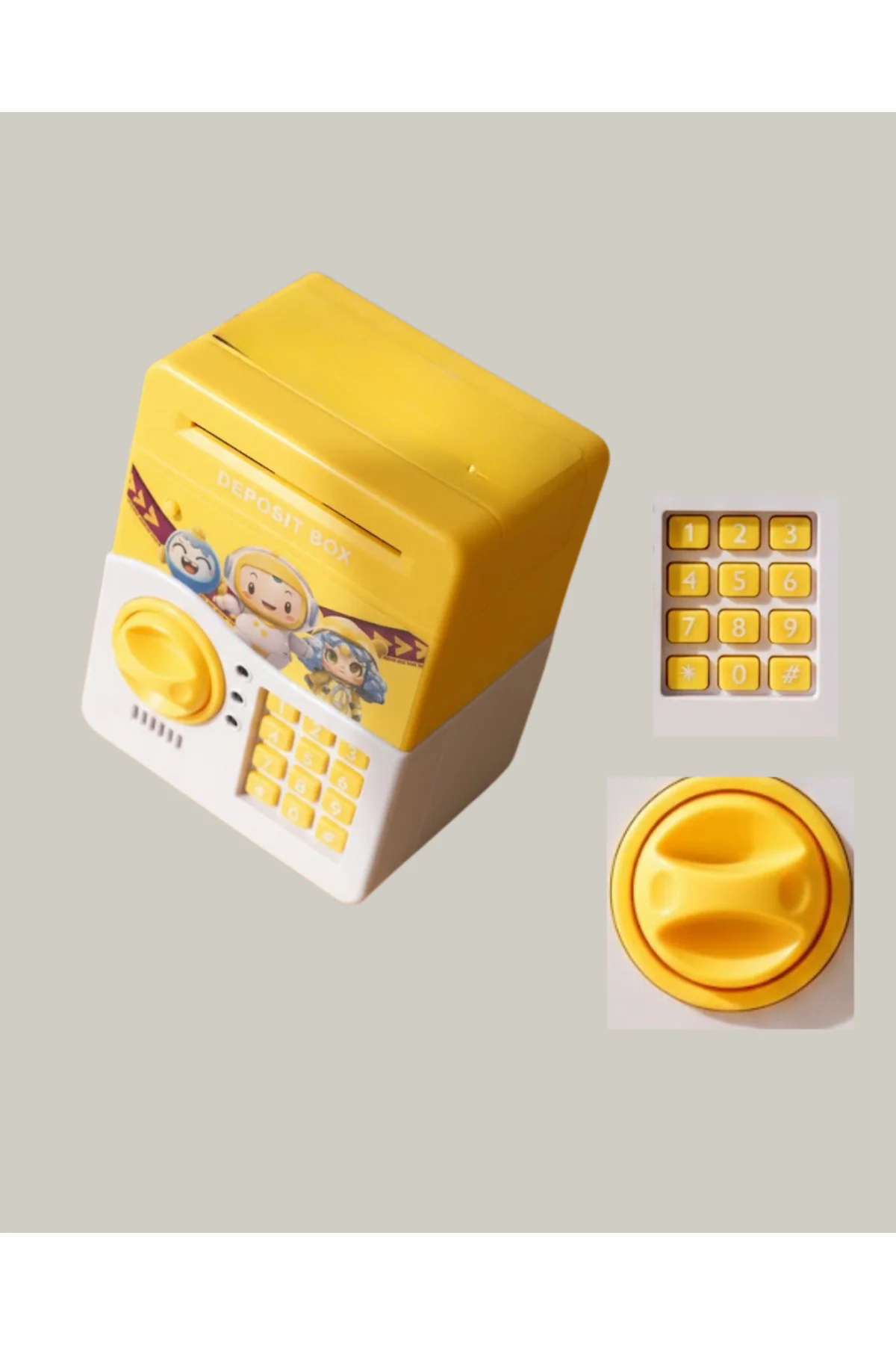 ATM Tasarımlı Sarı Işıklı Sesli Elektronik Kumbara - Lisinya