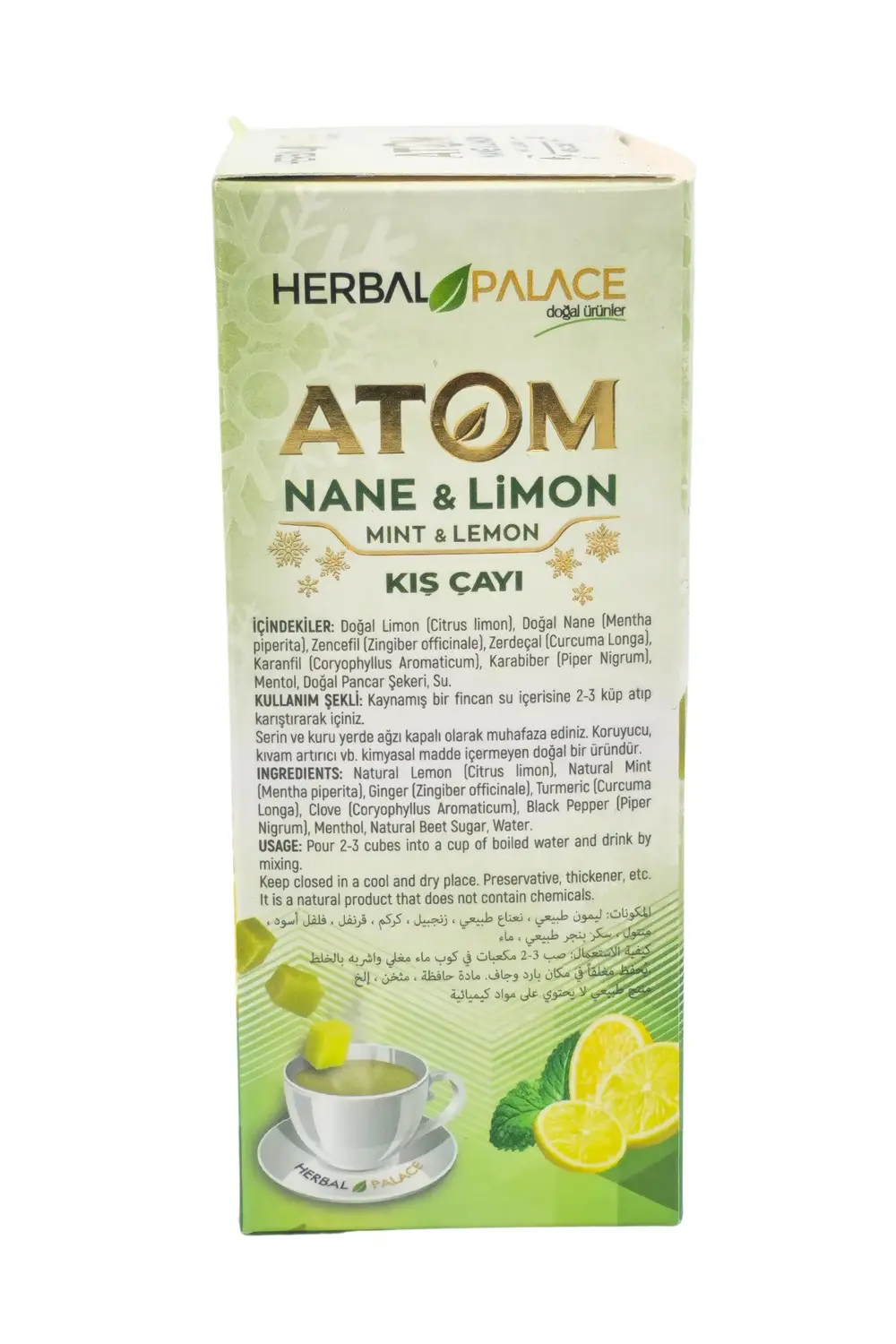 Herbal Palace Atom Çayı Nane Limon Küp & Doğal Lezzet 150 Gr