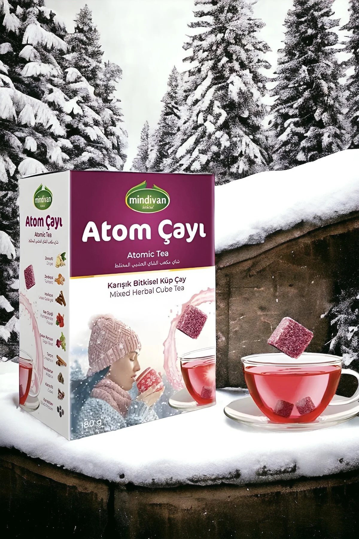 Atom Küp Şeklinde Kış Çayı 180g