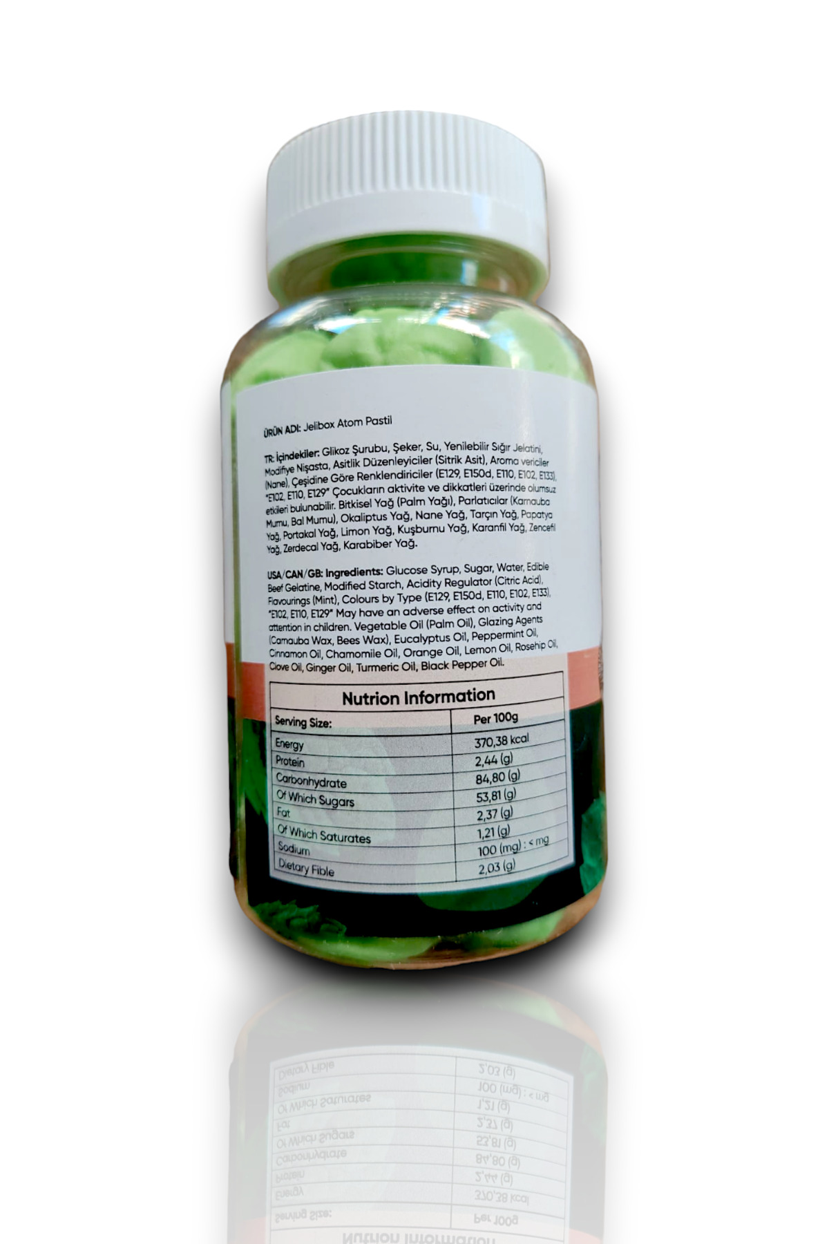 Atom Pastil Enerji Pastili Okaliptus, Nane, Tarçın, Portakal 2 AD