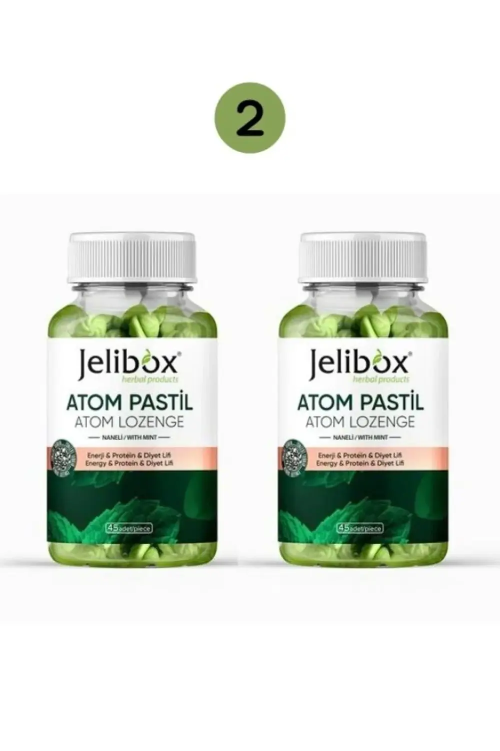 Jelibox Atom Pastil Enerji Pastili Okaliptus, Nane, Tarçın, Portakal 2 Ad