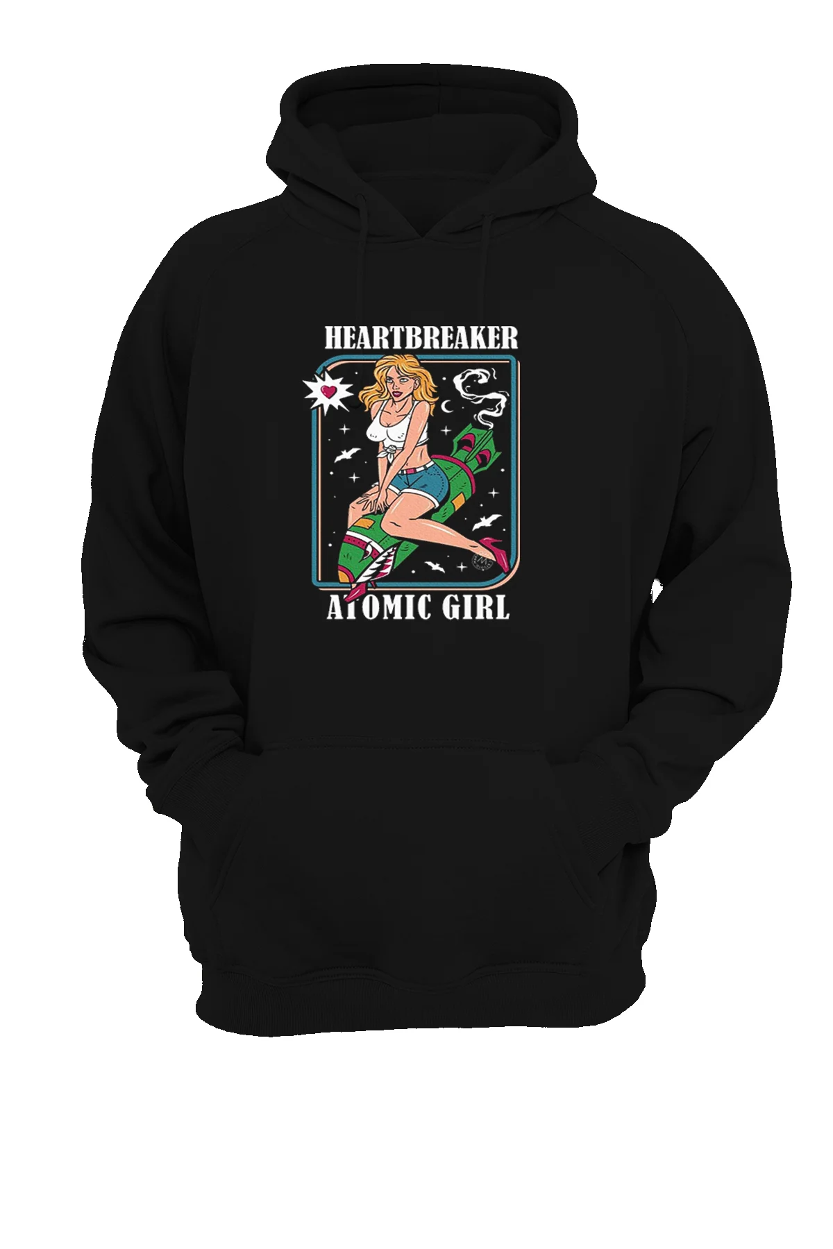 Atomic Girl Baskılı, 3 iplik. Şardonlu, İçi Polar, Kalın, (600 gr.) Sweatshirt