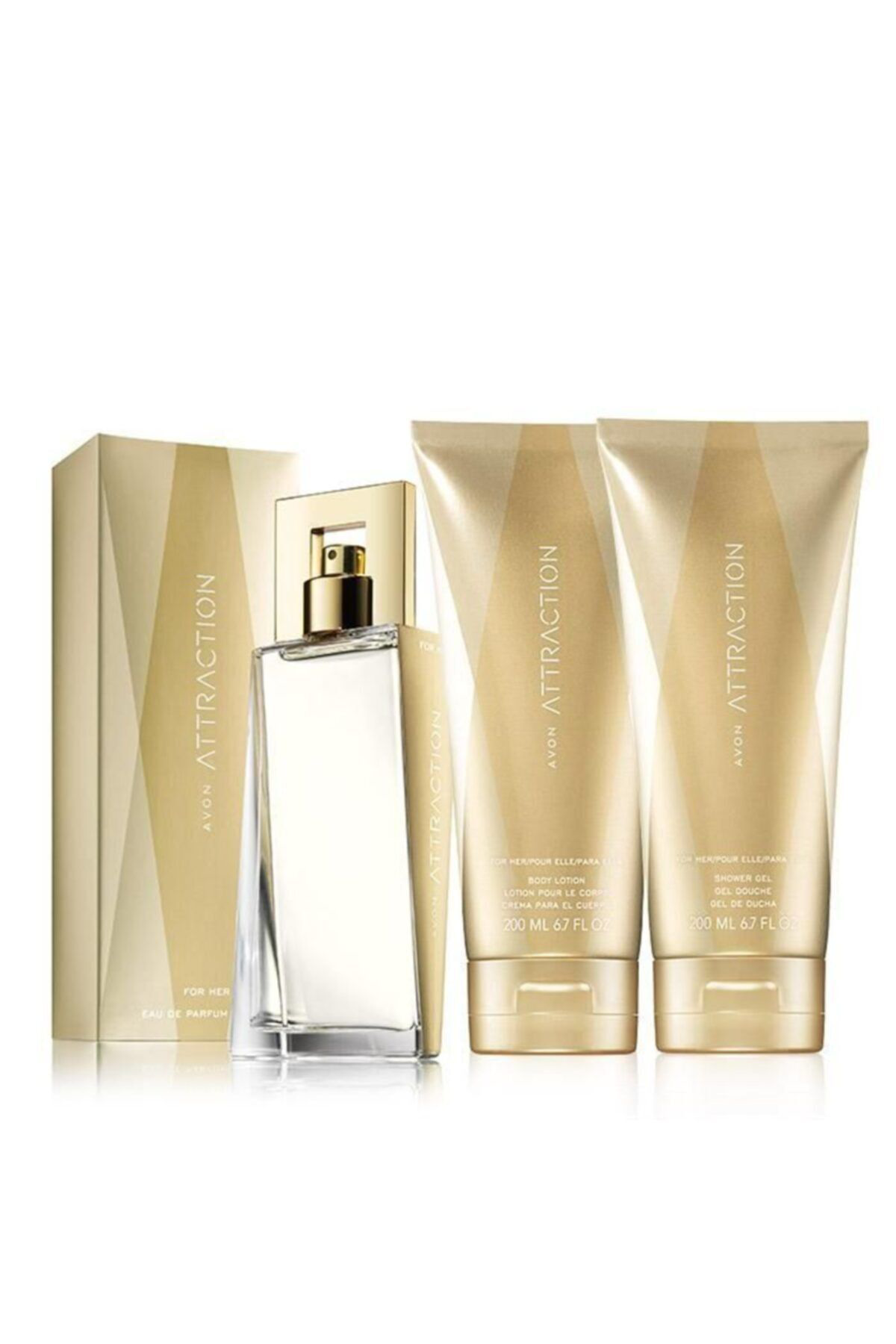 Avon Atraction 50 Ml Parfüm Ve 2 Adet Vücut Losyonu