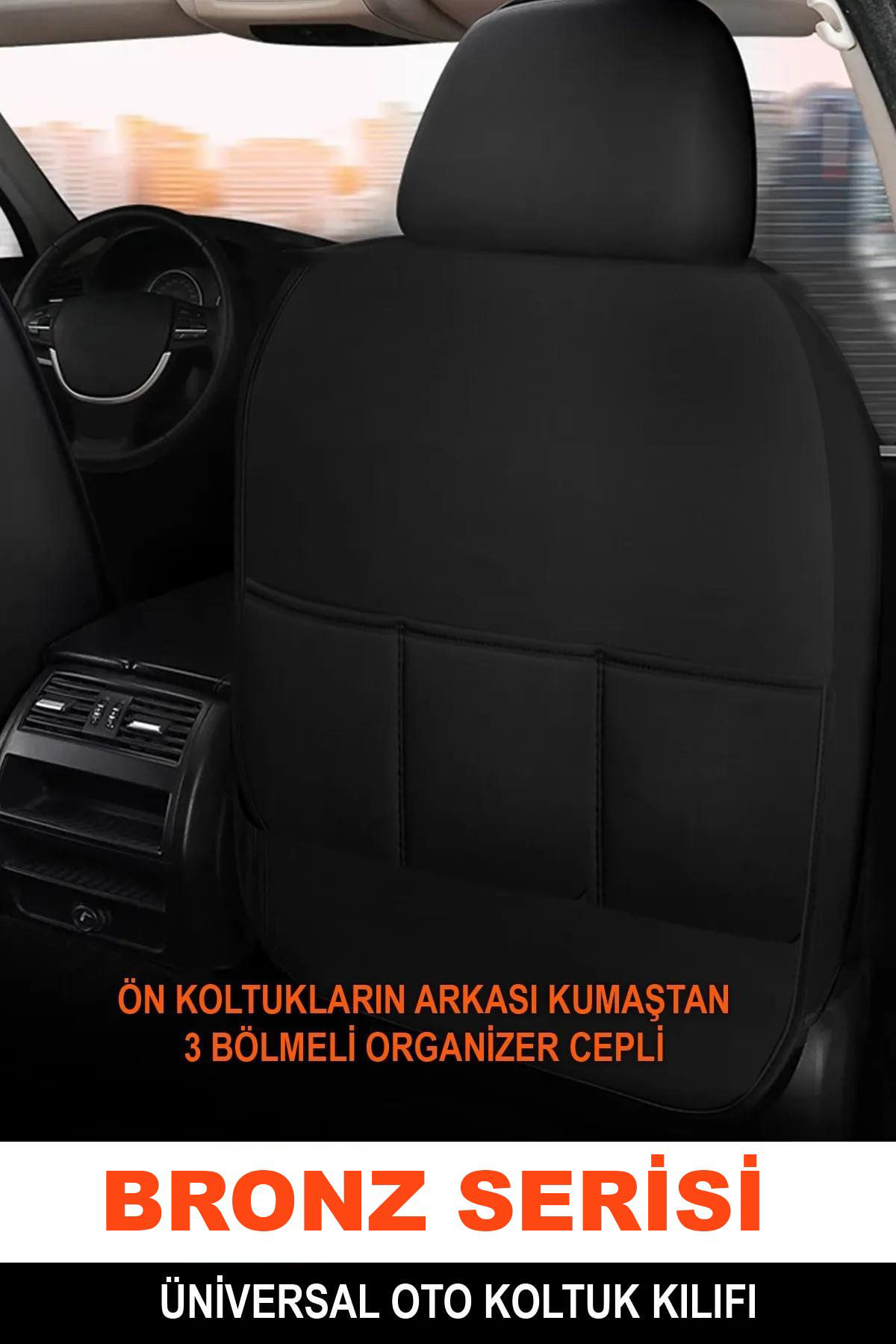 Dgnl Audi A1 2010-2018 Hbuyumlu Oto Koltuk Kilifi Bronz Serisi - Kahve