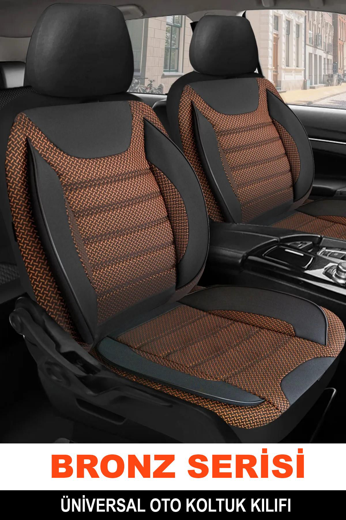 Dgnl Audi A1 2010-2018 Hbuyumlu Oto Koltuk Kilifi Bronz Serisi - Kahve