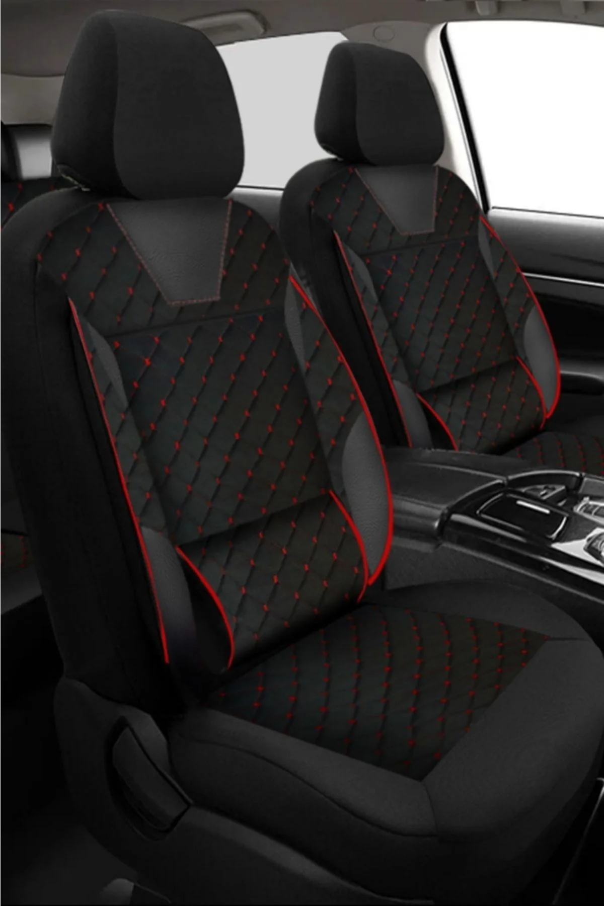 Audi A3 1997-2012 Uyumlu Koltuk Kılıfı Genesa Serisi - Kırmızı