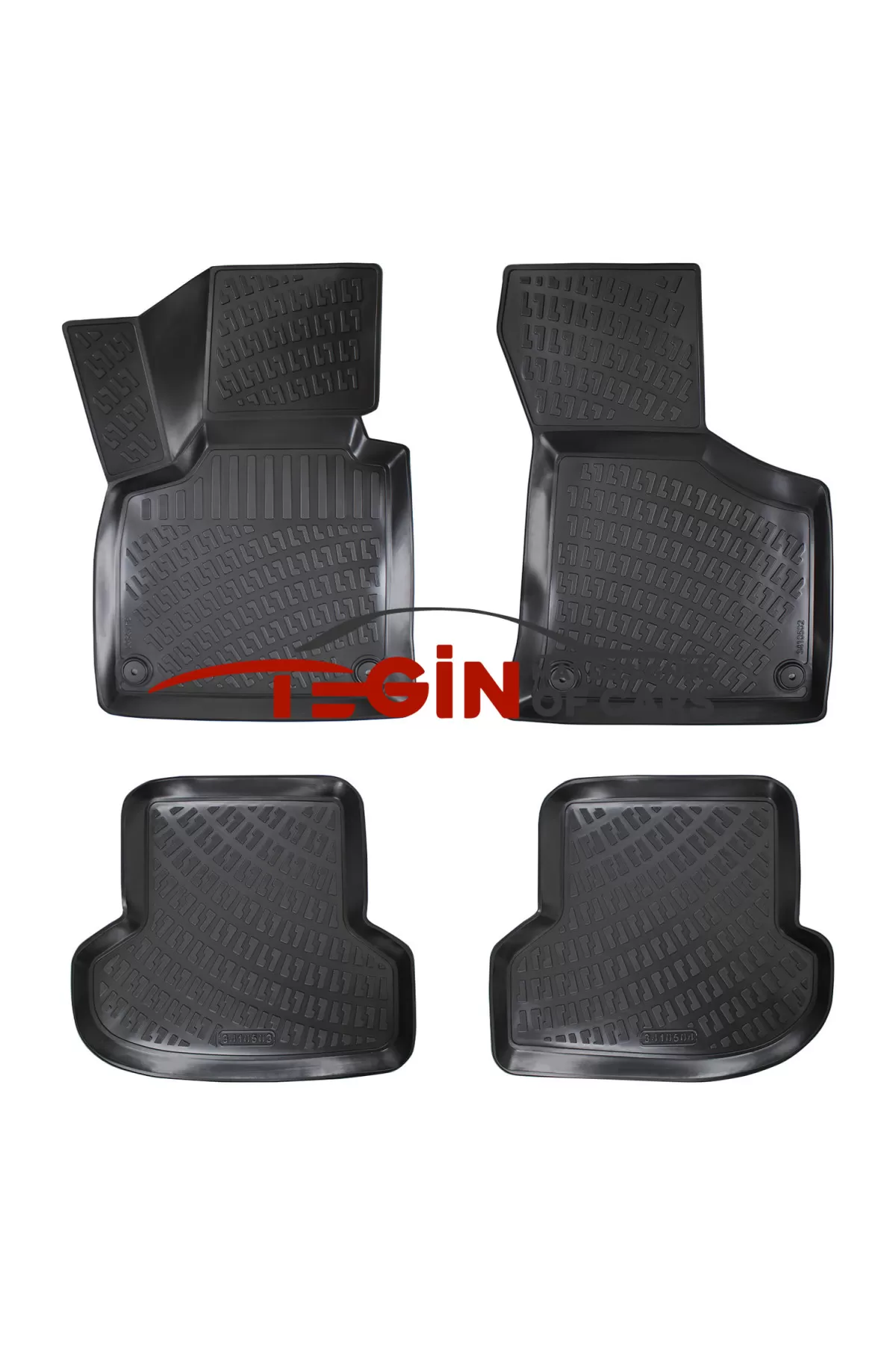 Audi A3 2009 3D Havuzlu Paspas Siyah