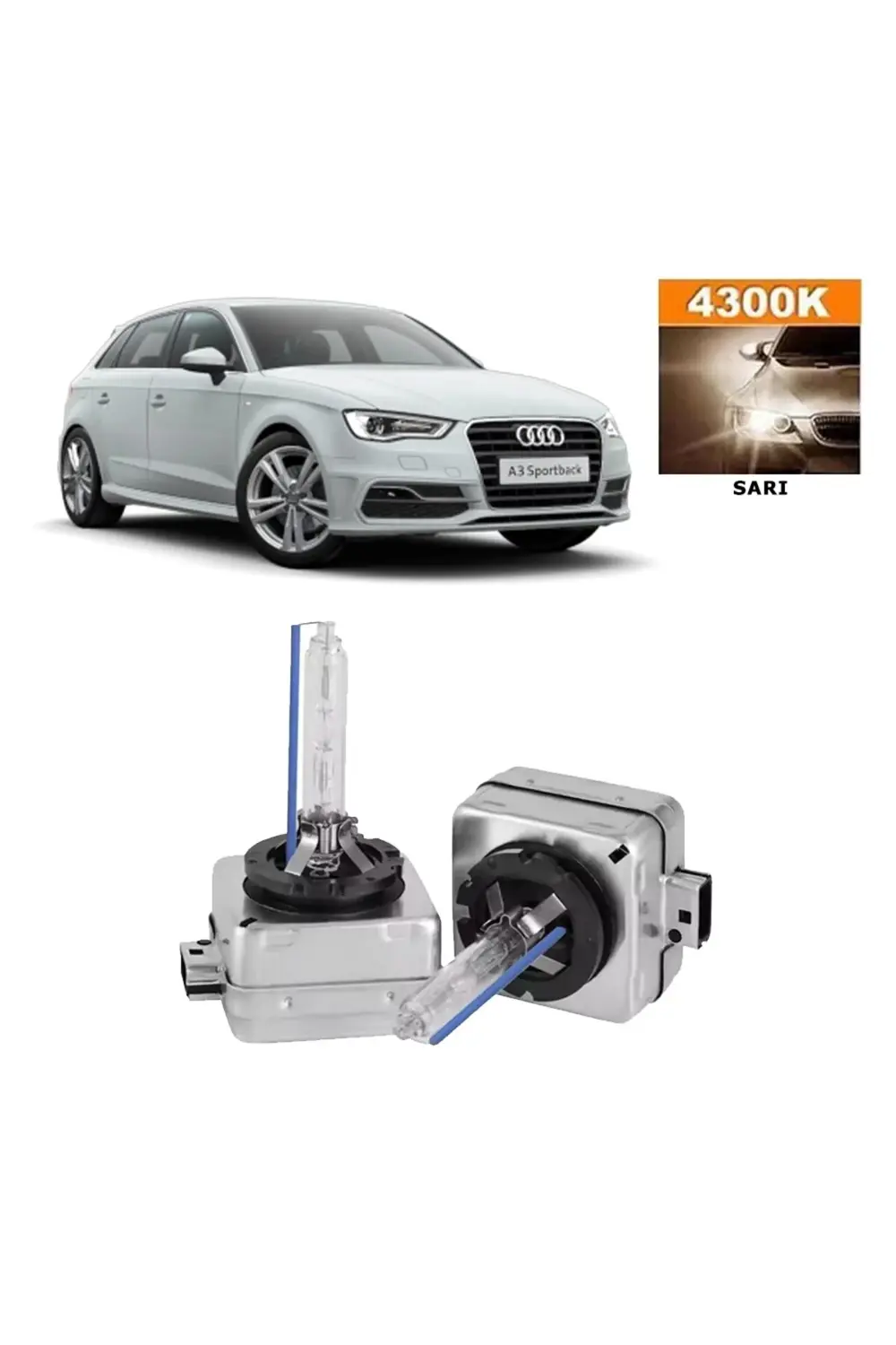 Audi A3 2012-2016 D3s / D3r 4300k Sarı Hıd Xenon Ampul 2 Adet