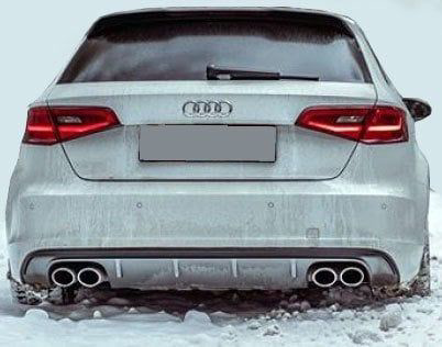 Audi A3 Uyumlu 8V Hatchback 2012 - 2016 S3 Arka Tampon Eki - Difü