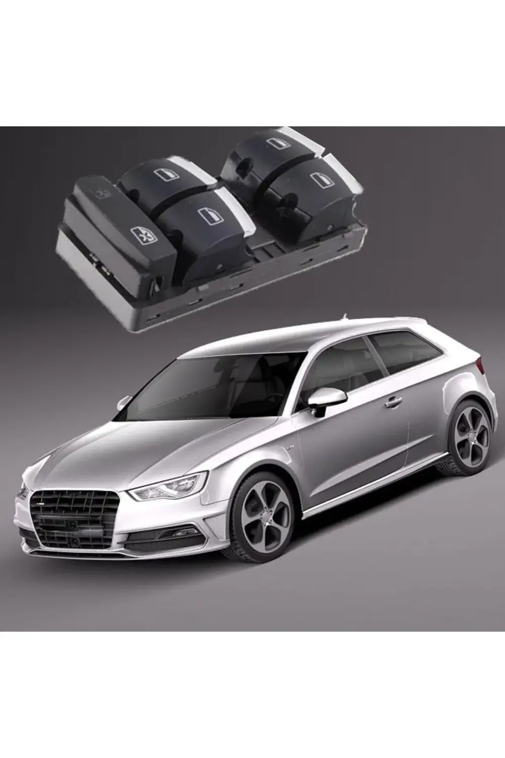 Audi A3 Uyumlu Cam Açma Kapama Anahtarı 2004--2013 Model Arası