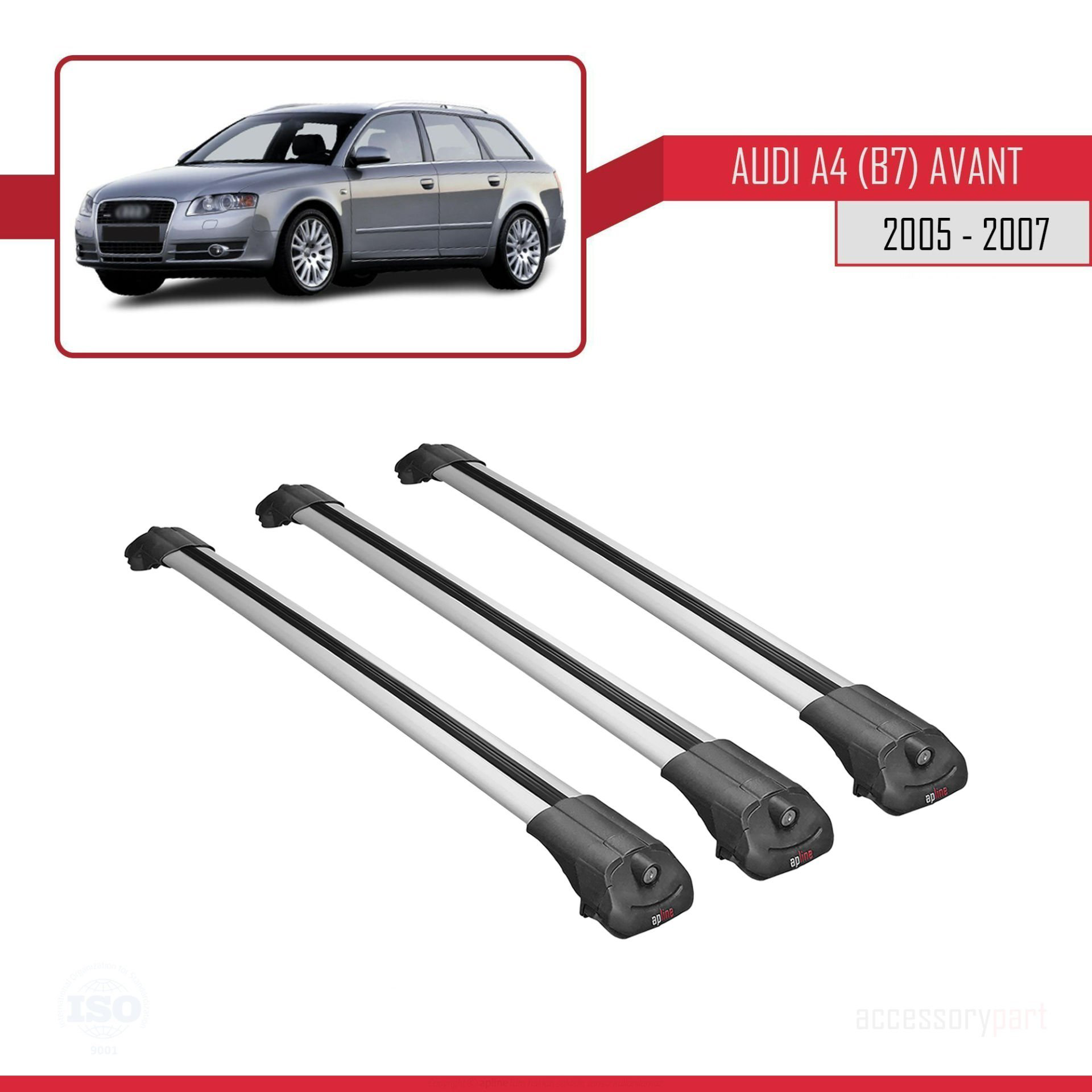 Audi A4 (B7) Avant2005-2007 Arası ile uyumlu ACE-1 Ara Atkı Tavan