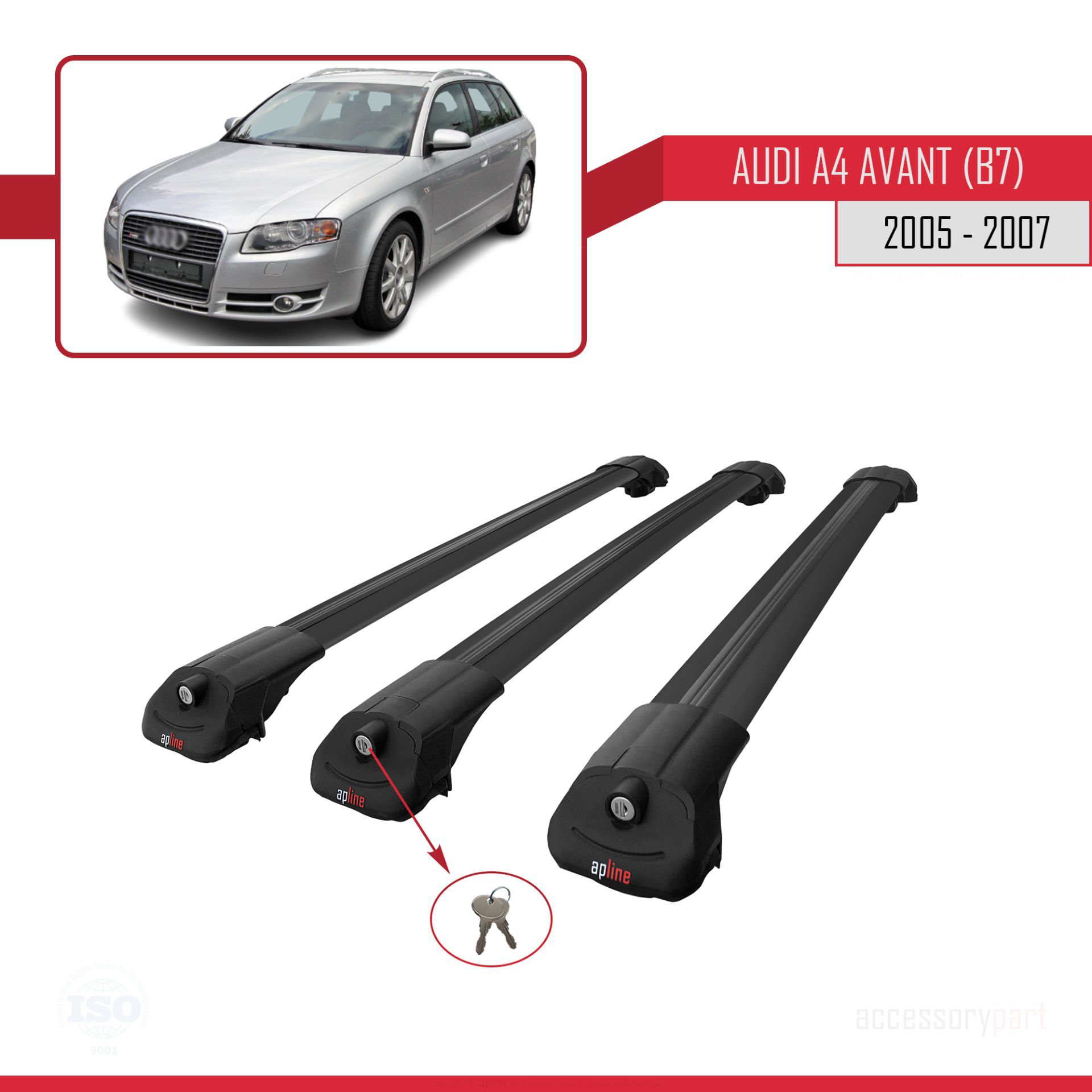 Audi A4 (B7) Avant 2005-2007 Arası ile uyumlu ACE-1 Ara Atkı Tava
