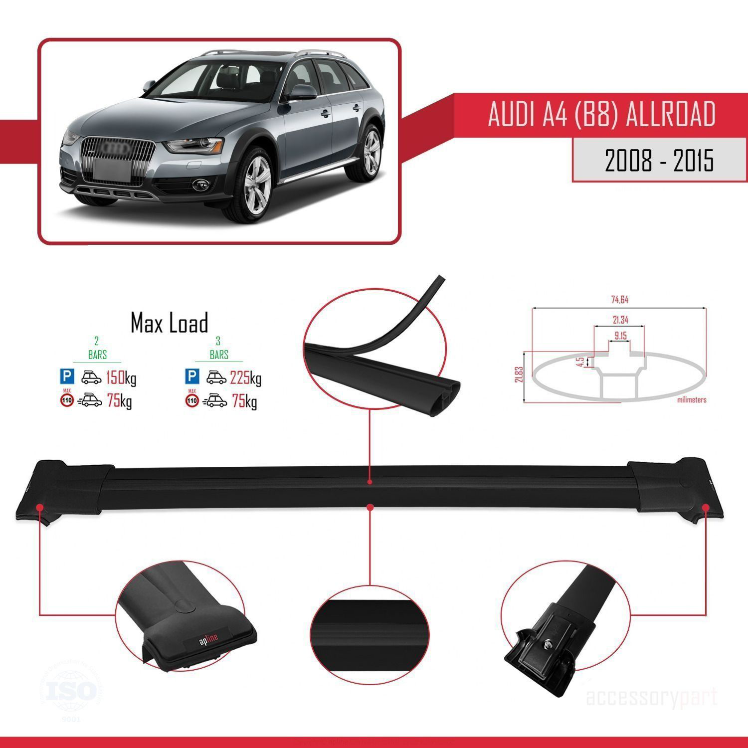 Audi A4 (B8) Allroad 2008-2015 Arası ile uyumlu FLY Model Ara Atk