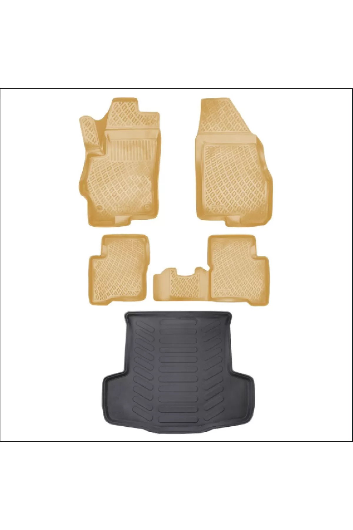 AUDİ A4 B8 Bagaj Havuzu + Bej 3D Paspas 2011
