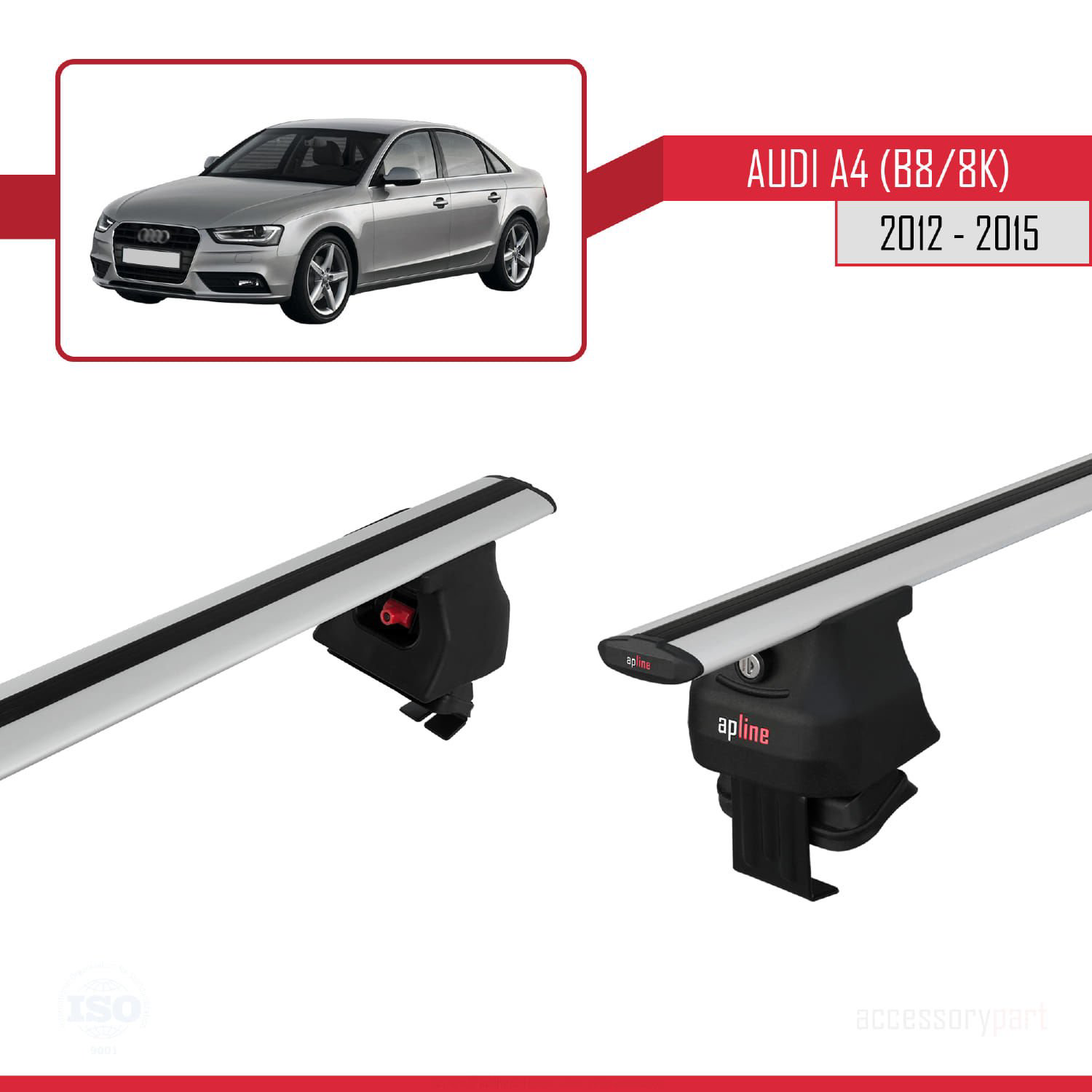 Audi A4 (B8/8K) 2012-2015 Arası ile uyumlu ACE-4 Ara Atkı Tavan B