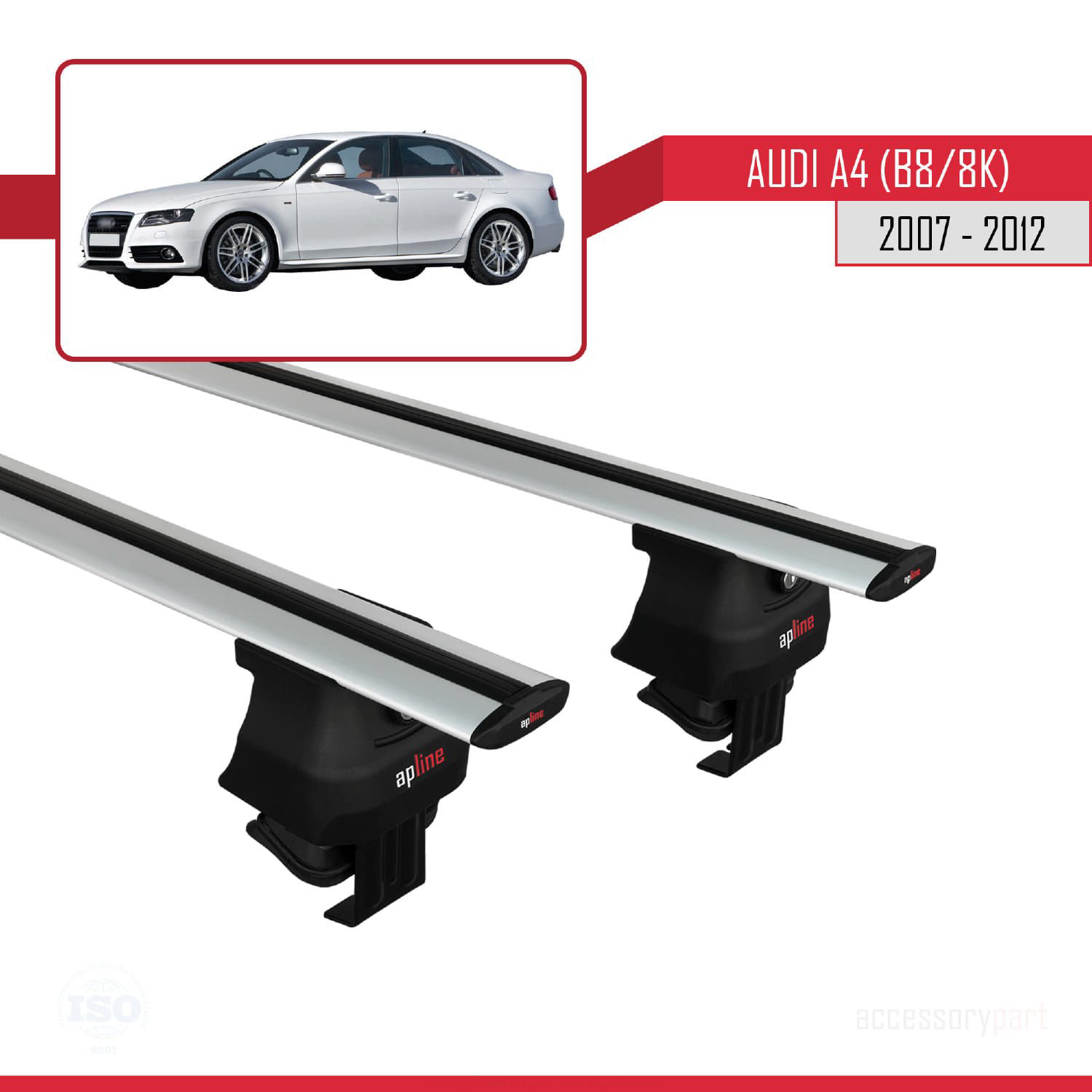 Audi A4 (B8/8K) 2007-2012 Arası ile uyumlu ACE-4 Ara Atkı Tavan B