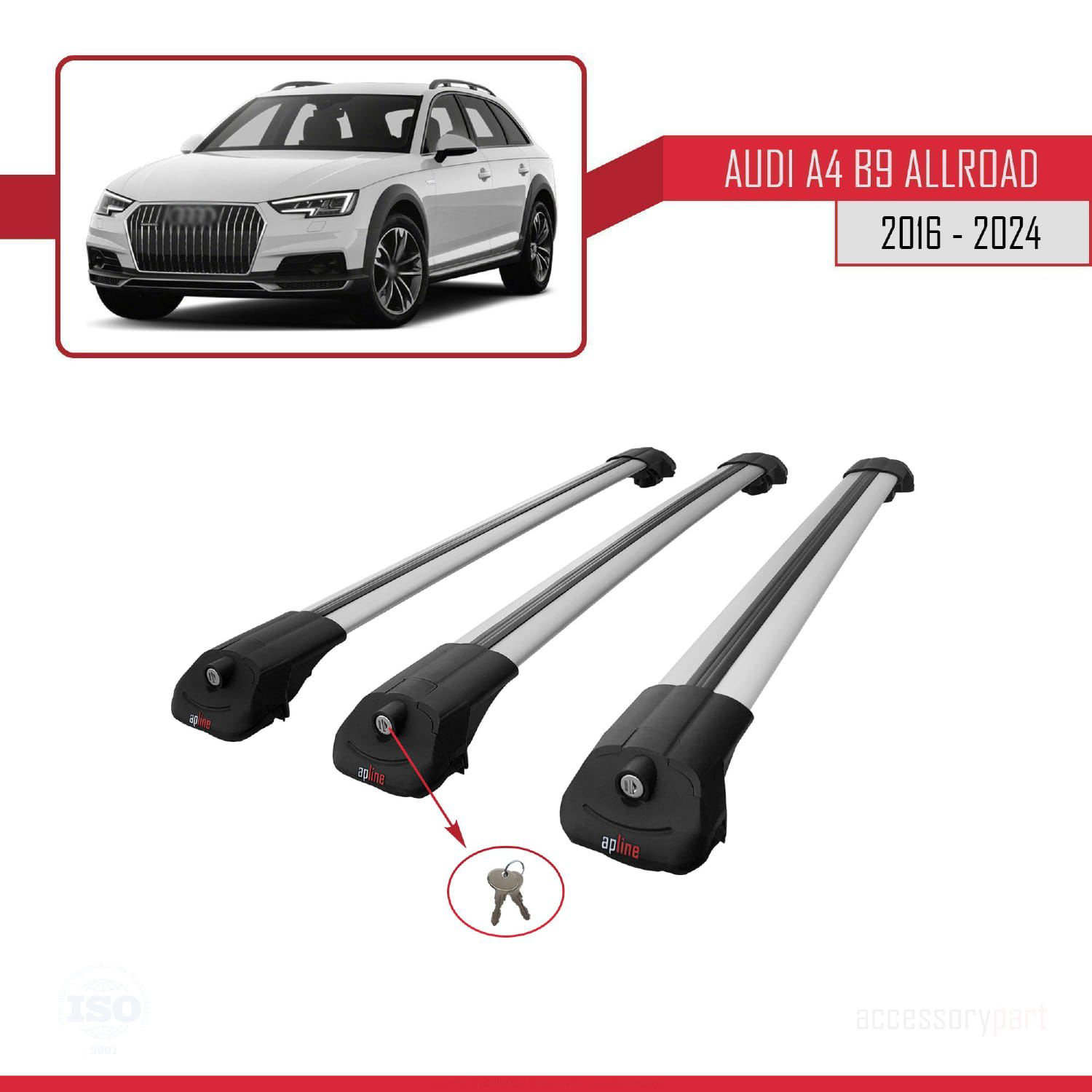 Audi A4 (B9) ALLROAD 2016 ve Sonrası ile uyumlu ACE-1 Ara Atkı Ta