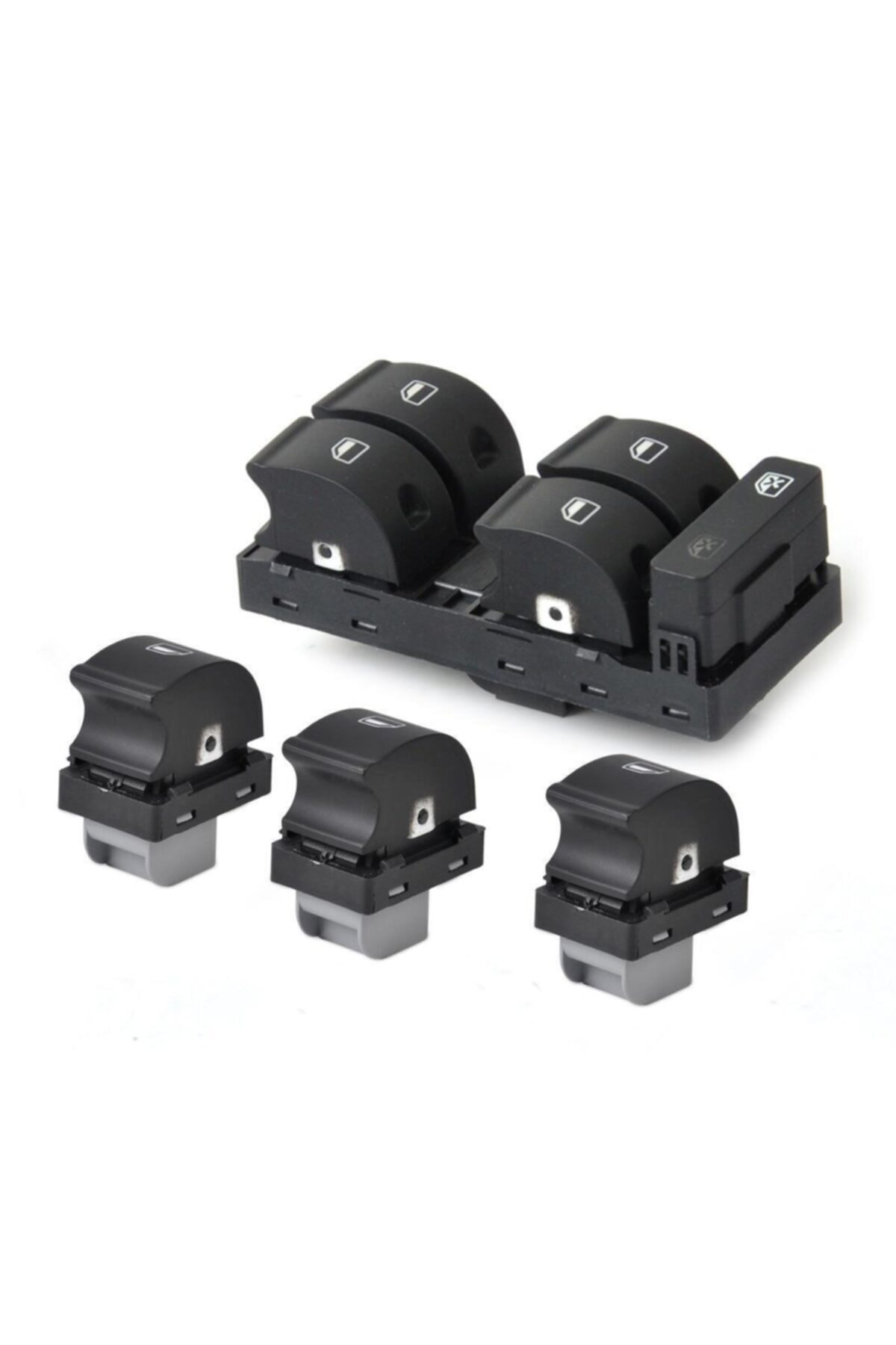 Audi A4 Dörtlü Ve Tekli Cam Anahtarı Düğmesi Seti 2002-2008