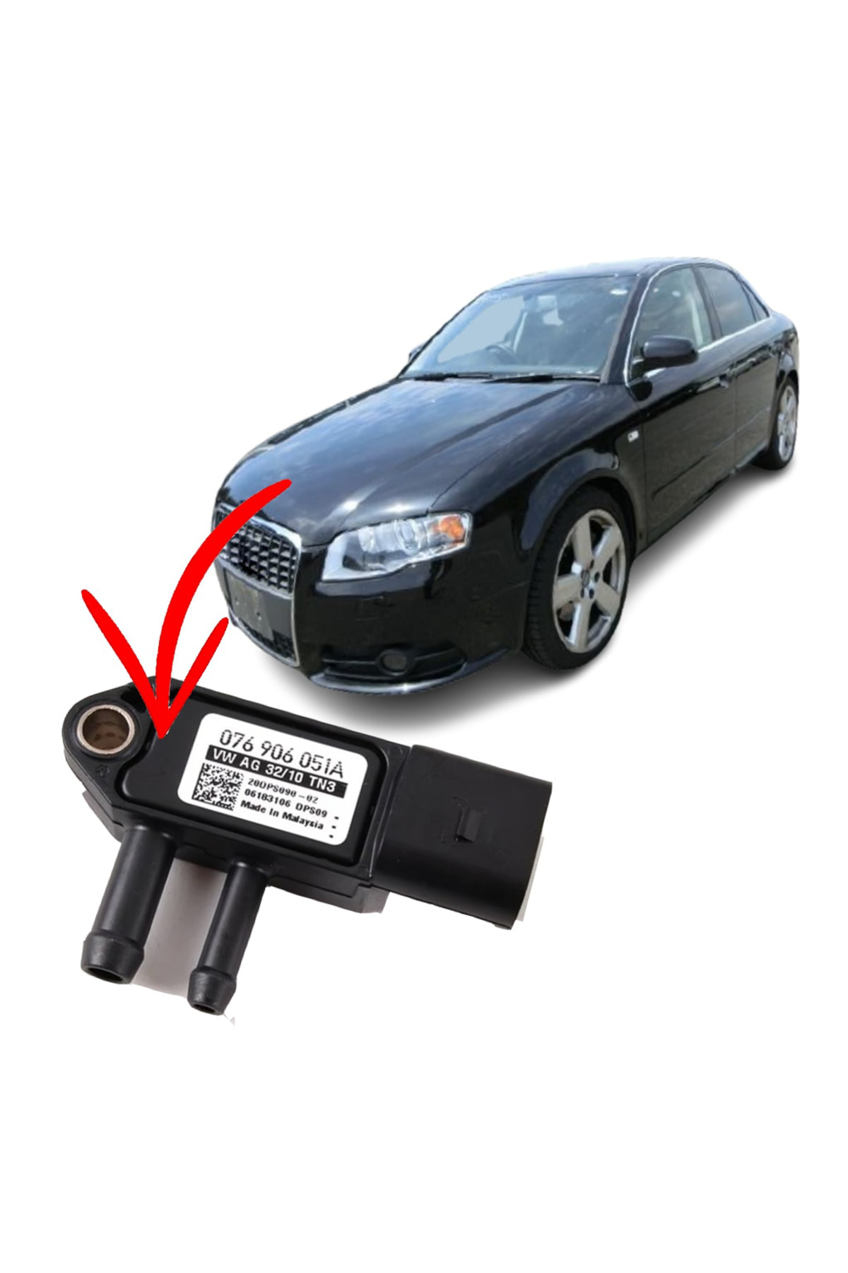 Crn Audi A4 Map Sensörü | Basınç Sensörü Uyumlu 076906051A