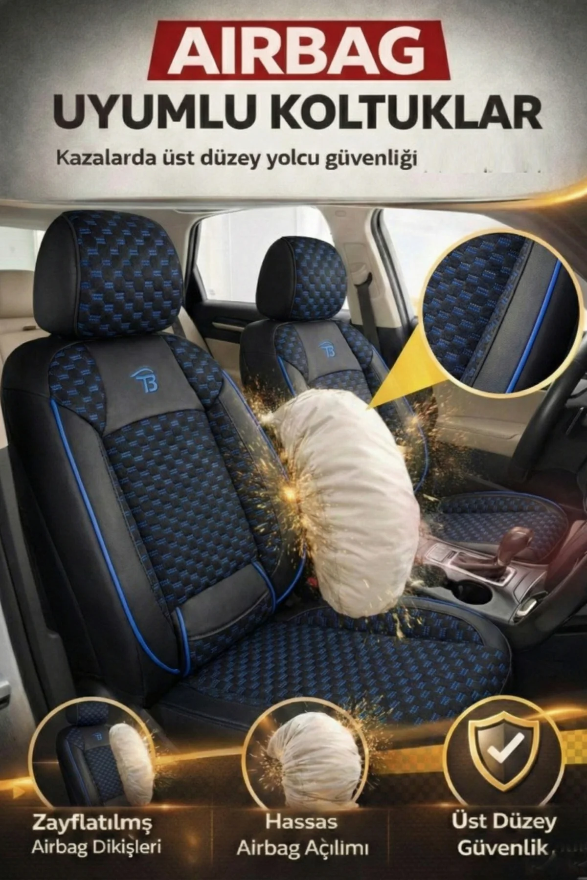 Audi A4 Sedan 2001 ve Sonrası Uyumlu Altay Bel Destekli Tay Tüyü Siyah Kırmızı Koltuk Kılıfı