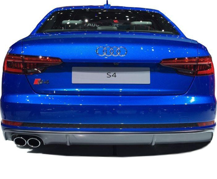 Audi A4 Uyumlu B9 2016 Sonrası S4 Soldan Çift Çıkış Arka Tampon E