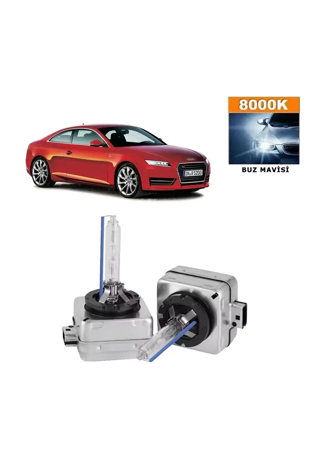 Audi A5 2011-2019 D3S / D3R 8000K Buz Mavisi HID Xenon Ampul 2 Ad