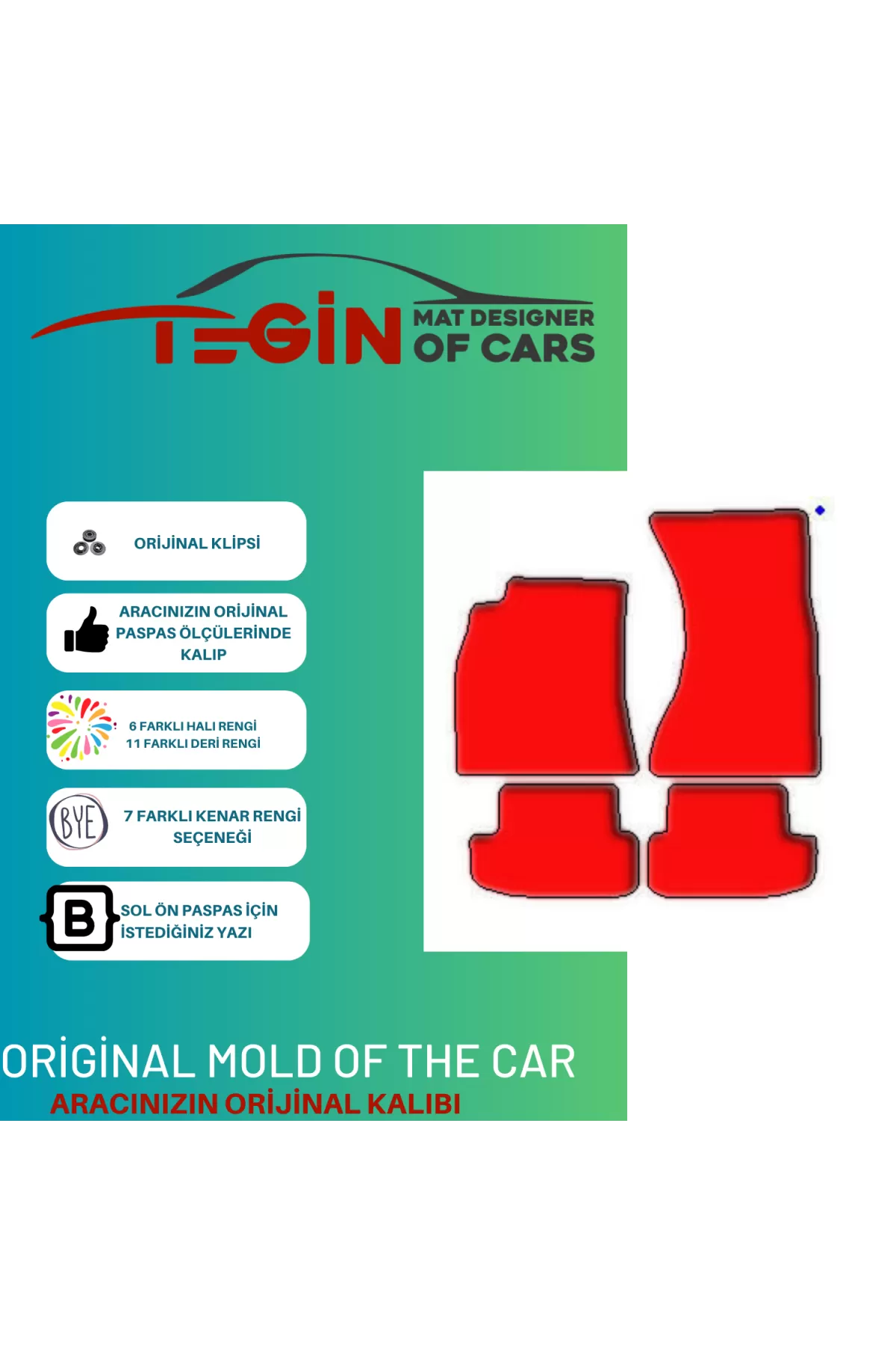 Audi A5 Cabrio 2007-2016 Prime Sarı Halı Siyah Kenar Halı Paspas