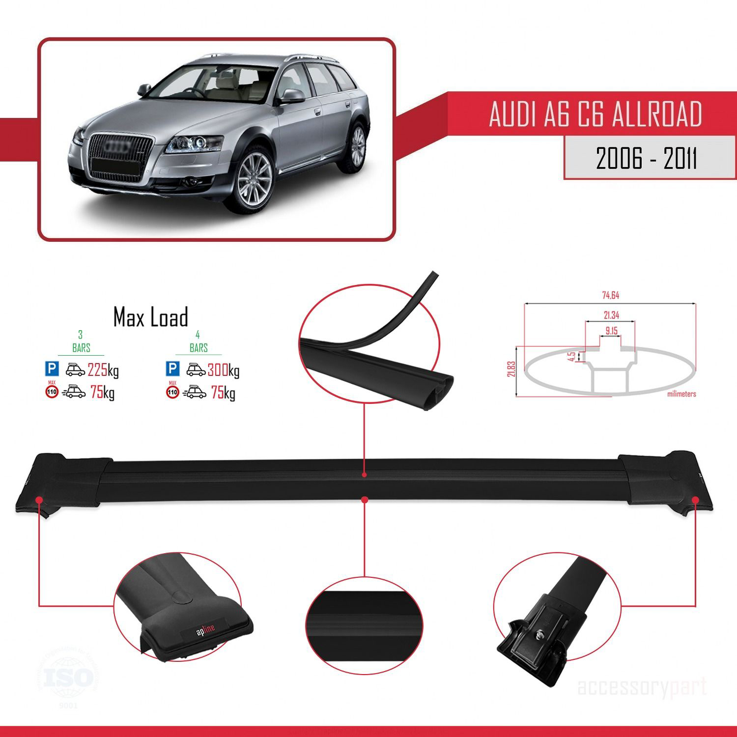 Audi A6 (C6) ALLROAD 2006-2011 Arası ile Uyumlu FLY Model Ara Atk