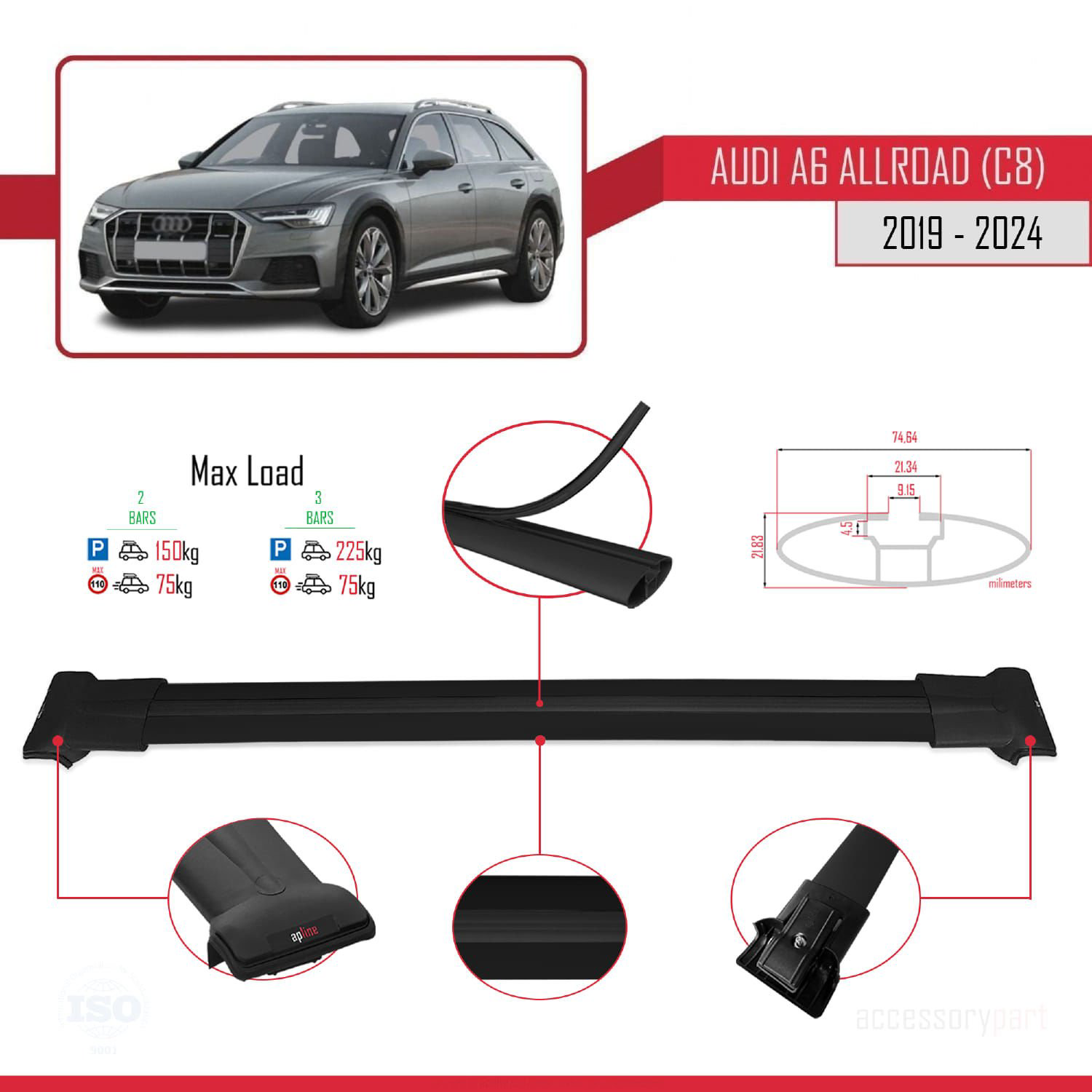 Audi A6 (C8) Allroad 2019 ve Sonrası ile Uyumlu FLY Model Ara Atk