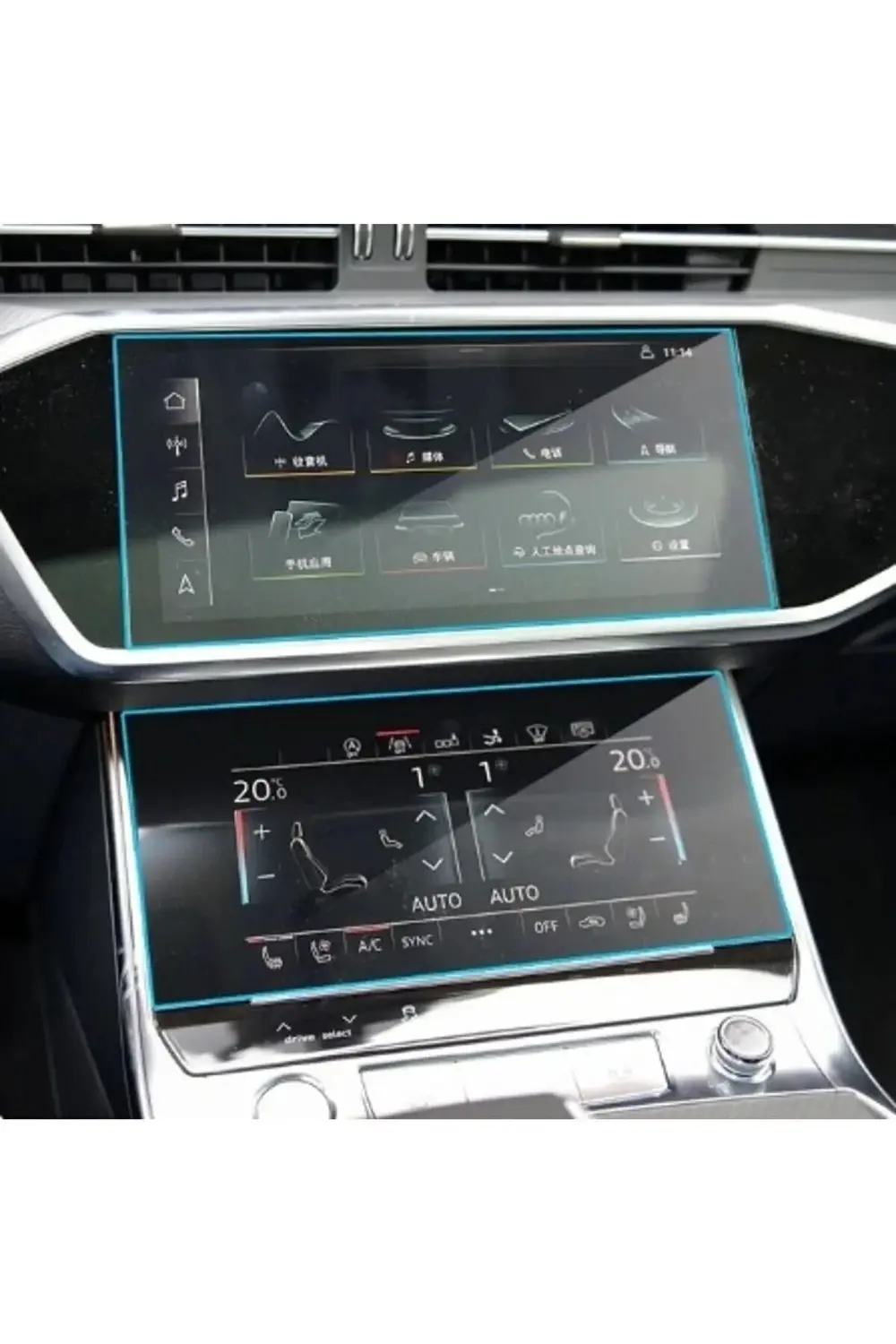 Audi A7 Navigasyon ve Alt Kontrol Paneli Nano Ekran Koruyucu 2019