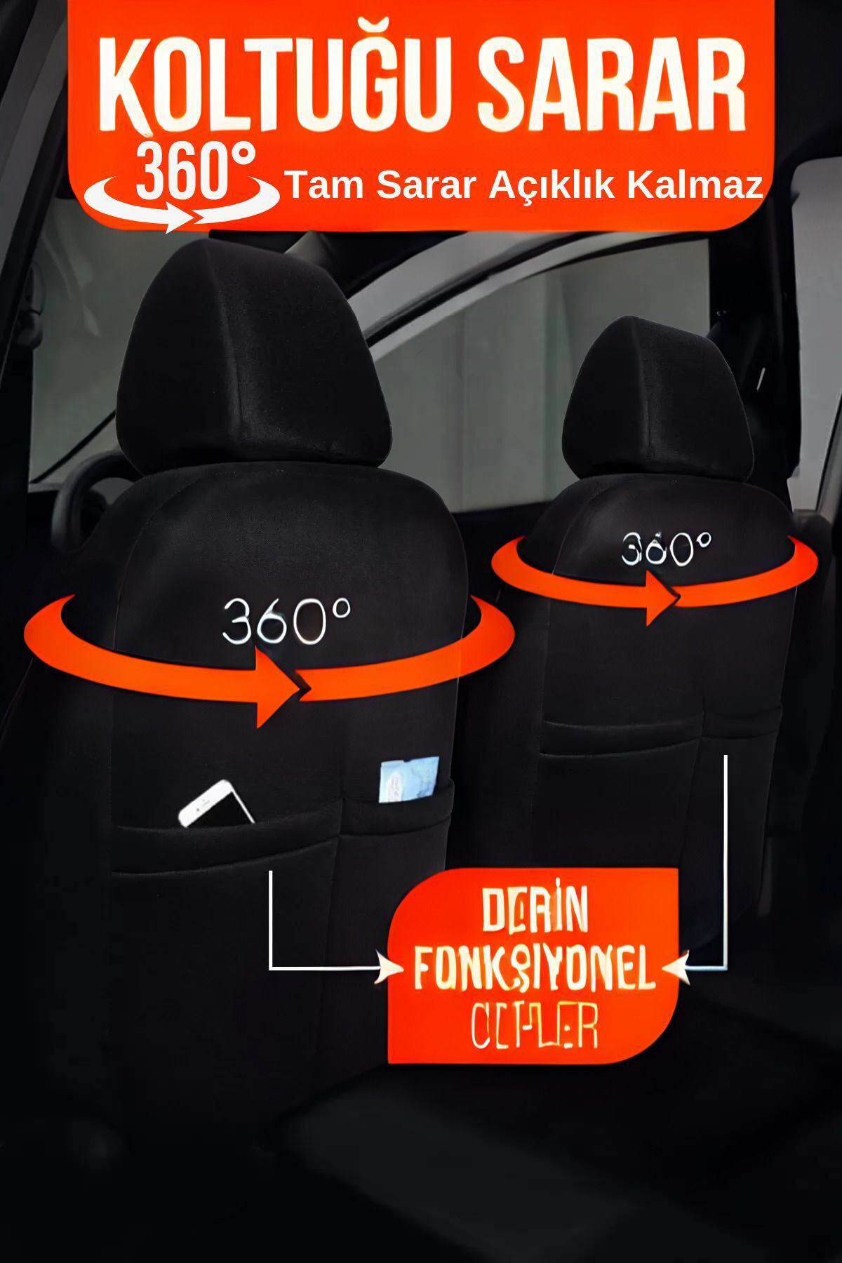 Audi A8 (1994–2002) Uyumlu Outdor Temalı Koltuk Kılıfı Siyah Yeşi