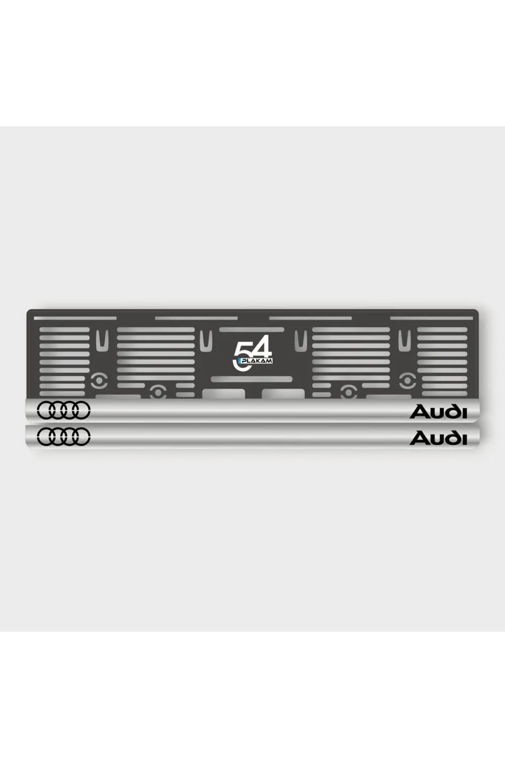 AUDİ GÜMÜŞ PLEKSİ ARABA PLAKALIĞI -3