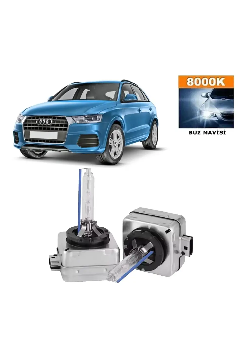 Audi Q3 2012-2014 D3s / D3r 8000k Buz Mavisi Hıd Xenon Ampul 2 Ad