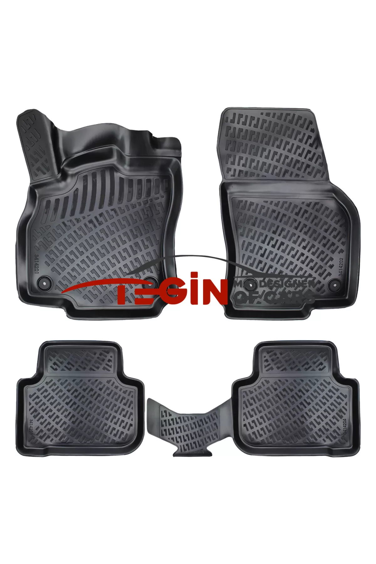 Audi Q3 2021 3D Havuzlu Paspas Siyah