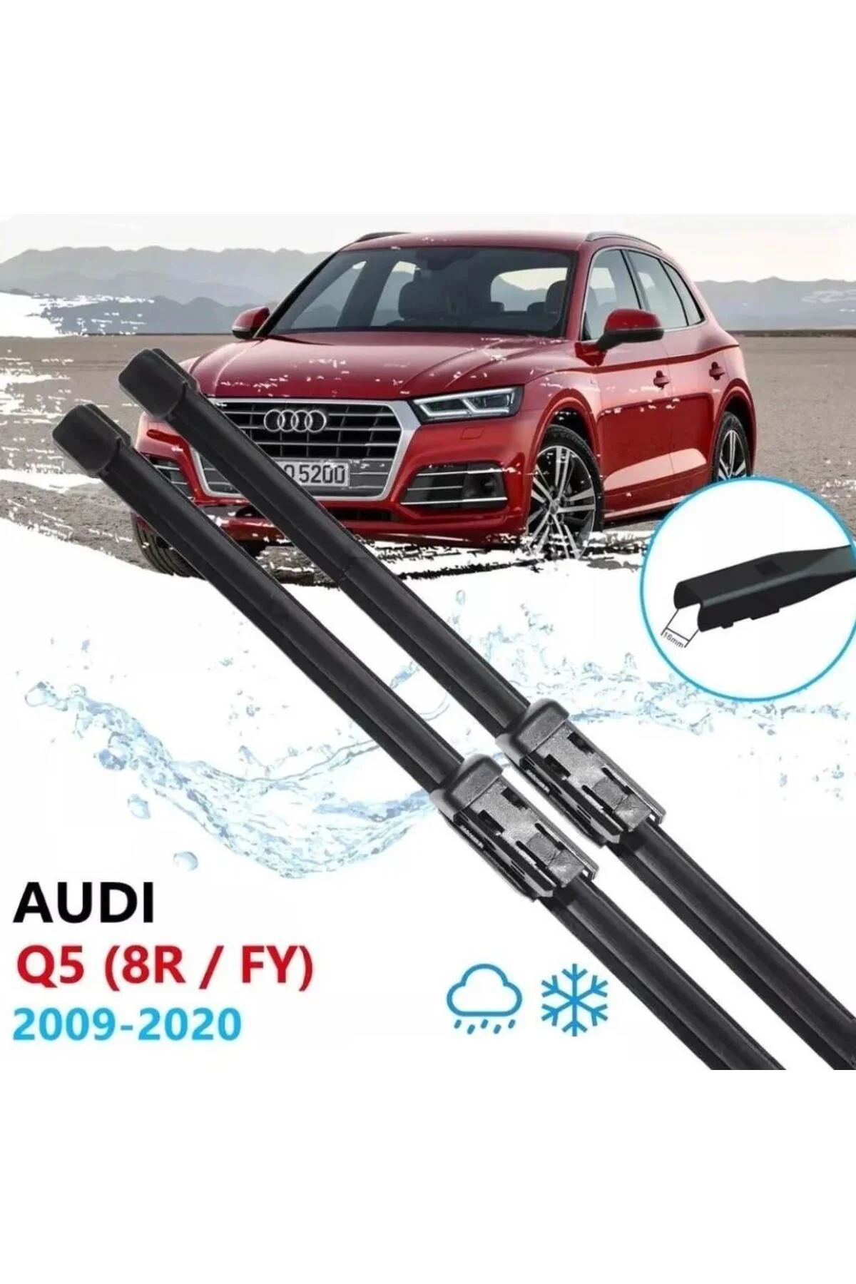 Audi Q5 Ön Cam Muz Silecek Takımı 2008--2020