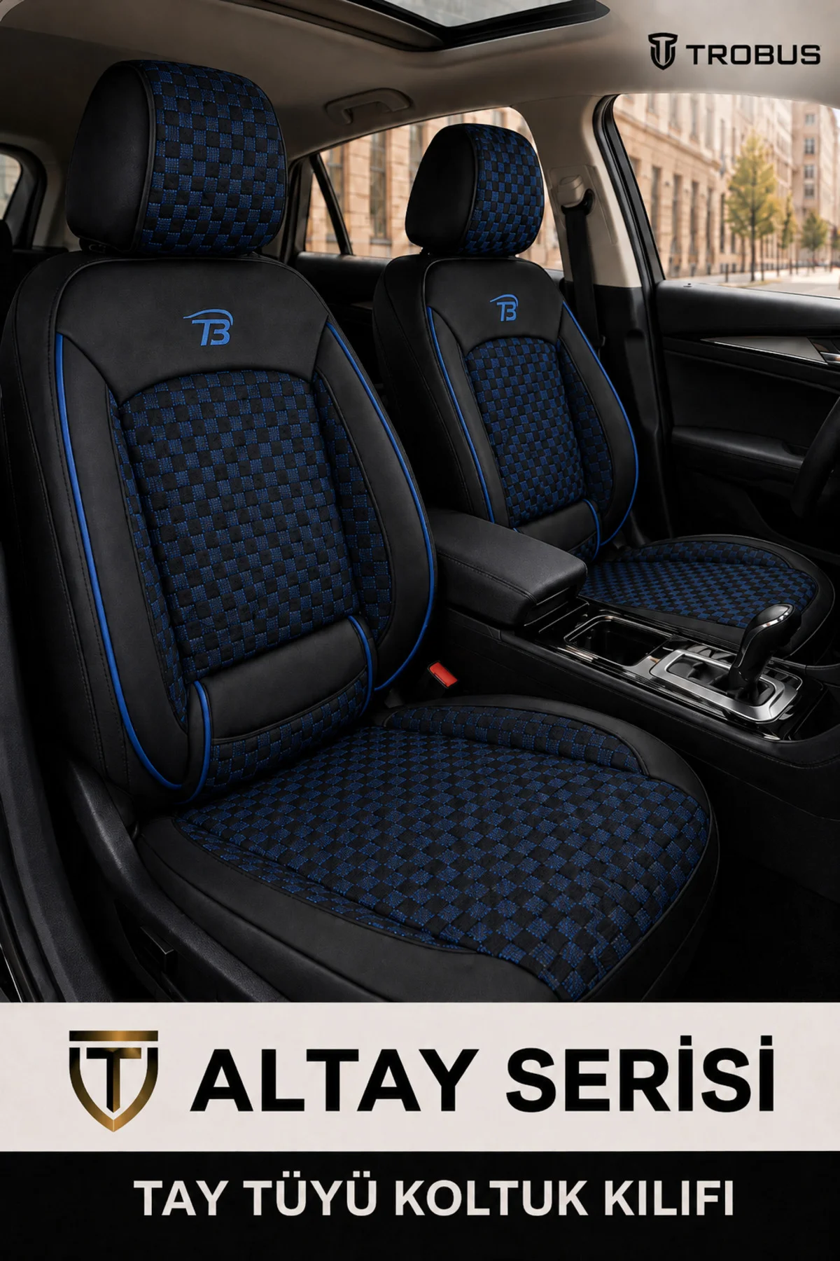 Audi Q7 2006-2015 Uyumlu Altay Bel Destekli Tay Tüyü Siyah Mavi Koltuk Kılıfı Fiyatı, Yorumları ve Özellikleri