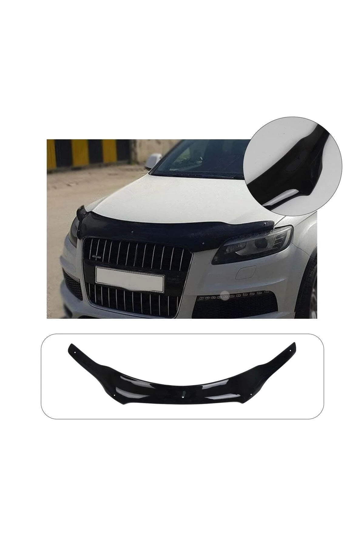 Audi Q7 2006-2017 Uyumlu Kaput Rüzgarlığı Ön Kaput Koruma ABS Parlak Siyah Audi Q7 2006-2017 Uyumlu Kaput Rüzgarlığı Ön Kaput Koruma ABS Parlak Siyah