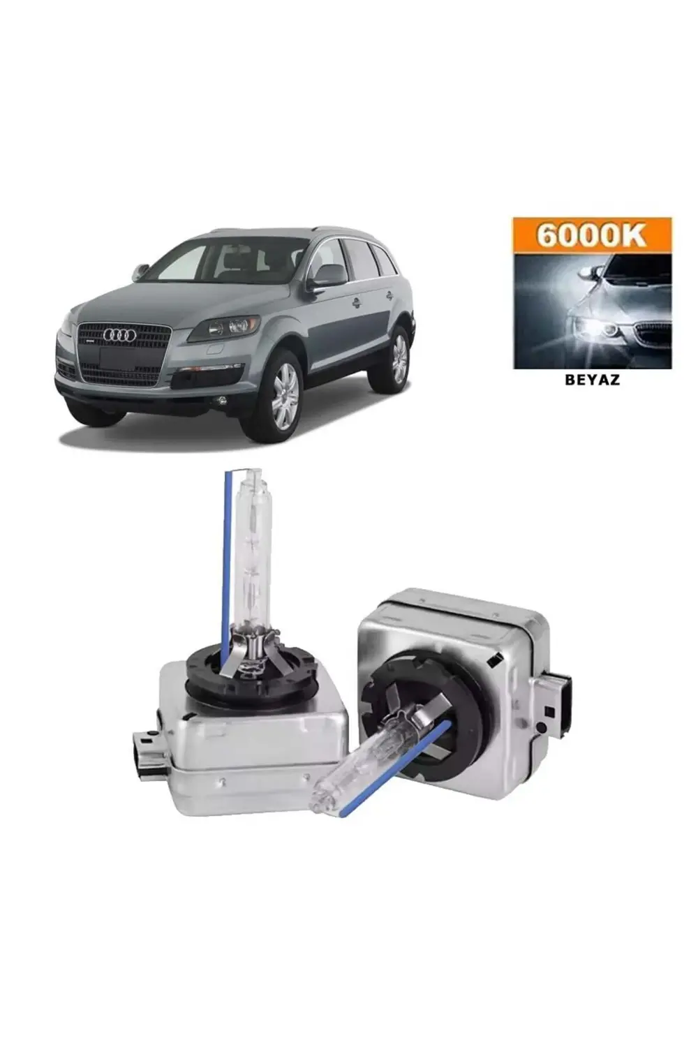 Audi Q7 2009-2009 Xenon D1S / D1R 6000K Beyaz HID Xenon Ampul 2 A