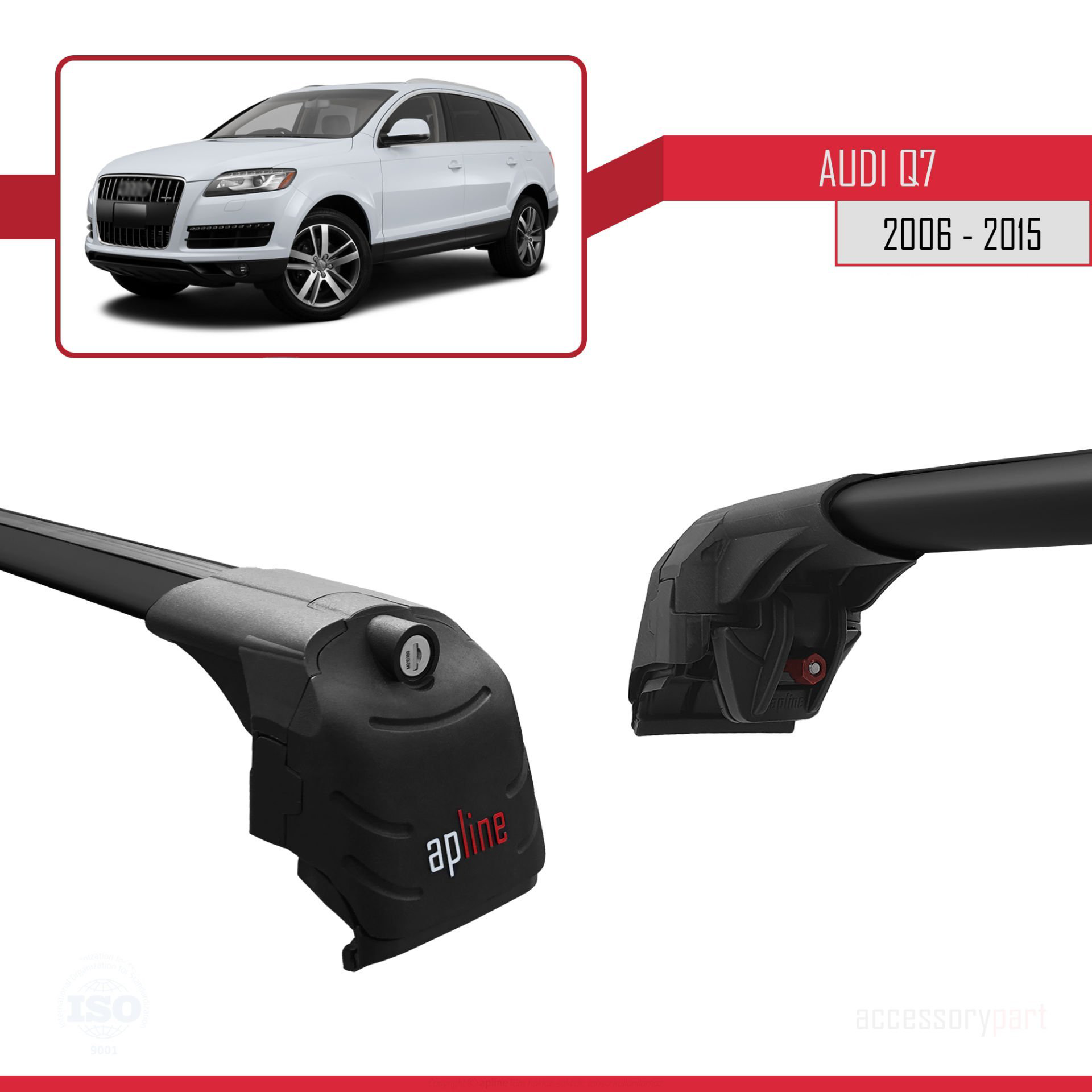 Audi Q7 (4L) 2006-2015 Arası ile uyumlu ACE-2 Ara Atkı Tavan Barı