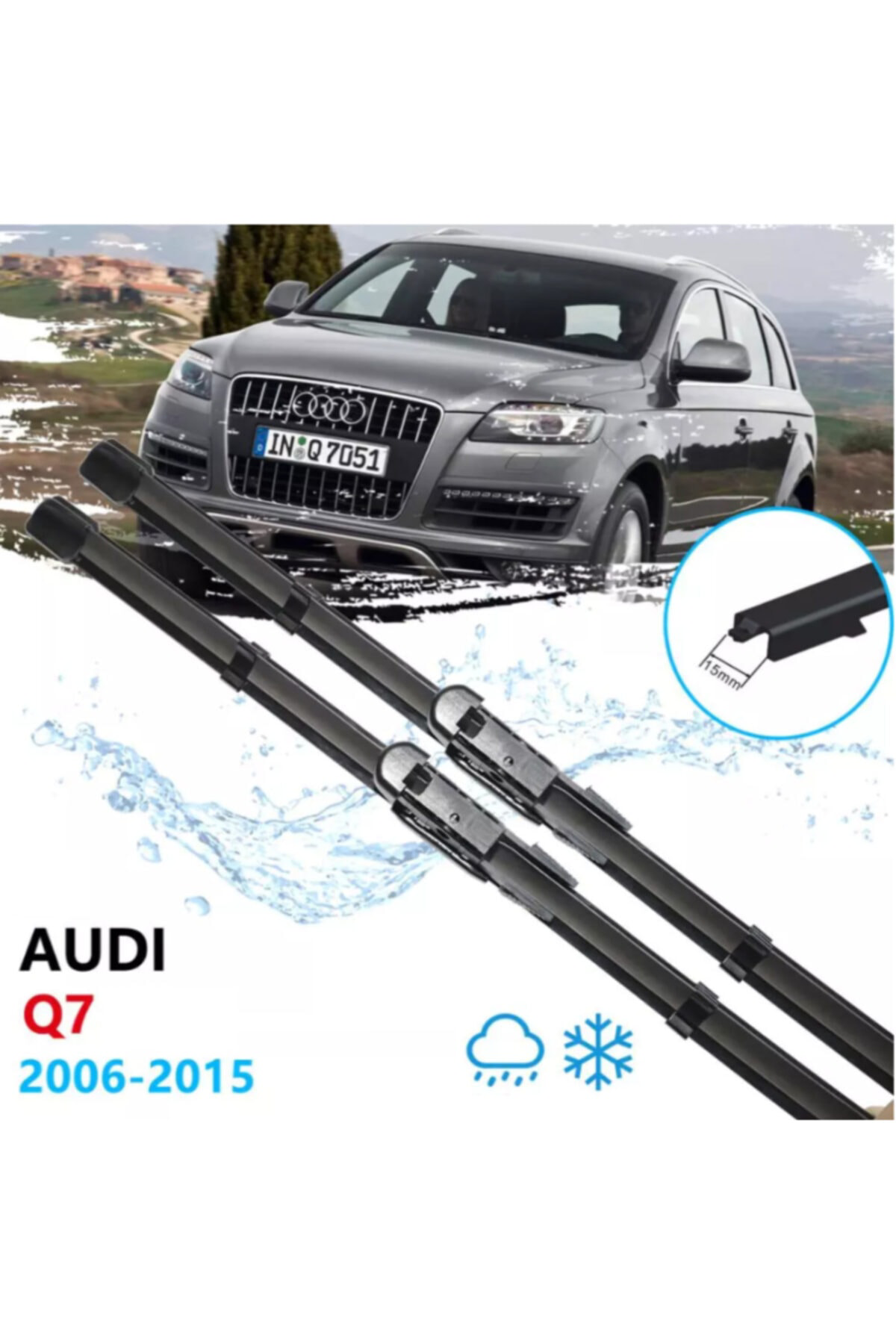 Maxtel Audi Q7 Ön Cam Silecek Süpürgesi Takımı 2006--2015