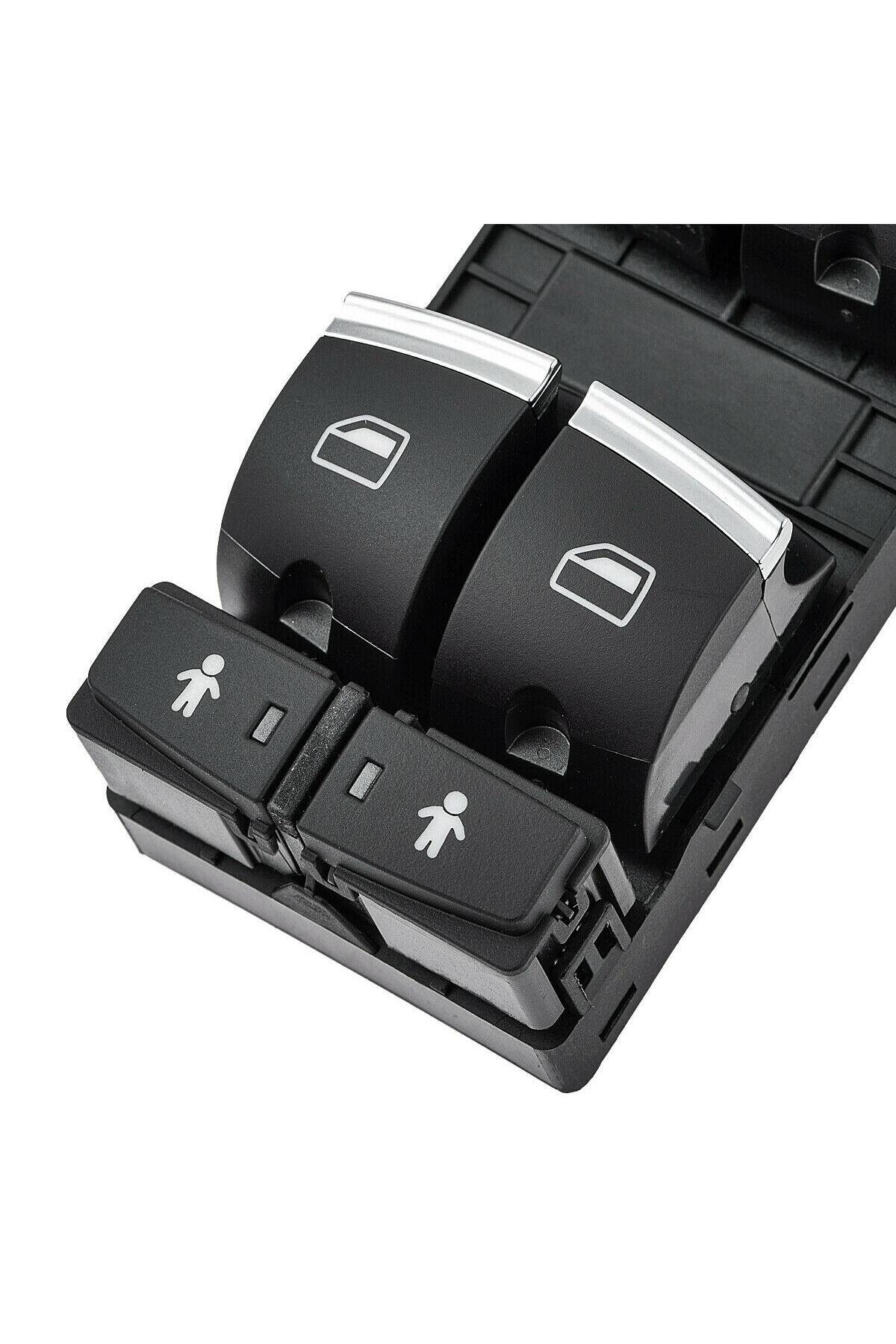 Audi Q7 Sol Dörtlü Cam Düğmesi Anahtarı Krom Kilitli 2006--2014