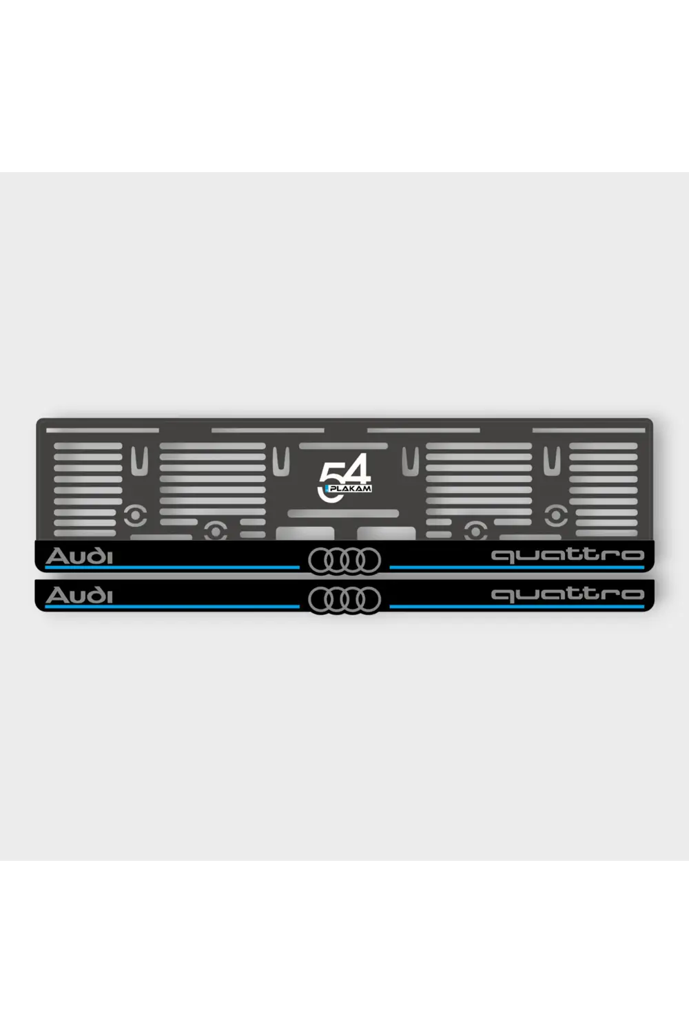 AUDİ QUATTRO 3D KABARTMALI PLEKSİ ARABA PLAKALIĞI