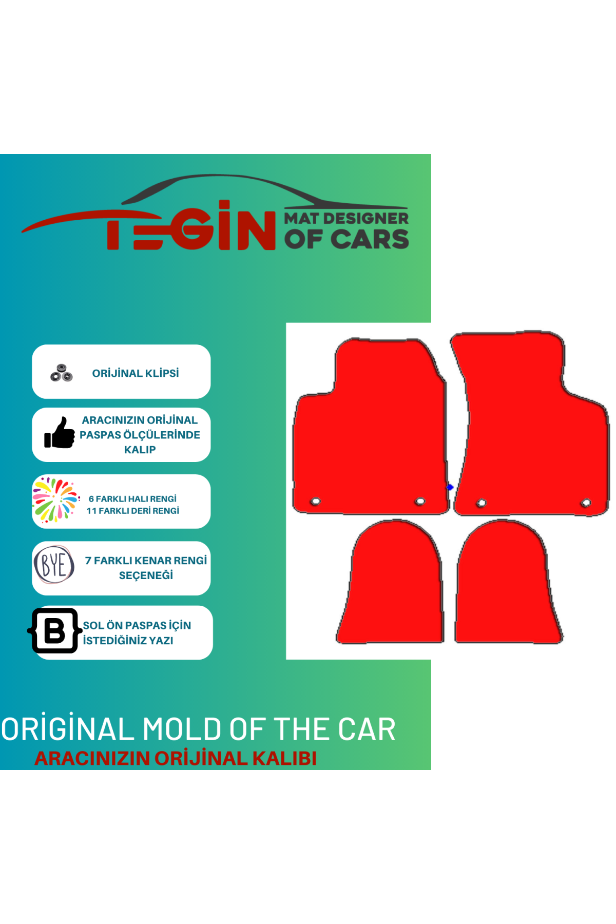 Audi Tt 8j 1998-2006 Prime Siyah Deri Beyaz Kenar Paspas