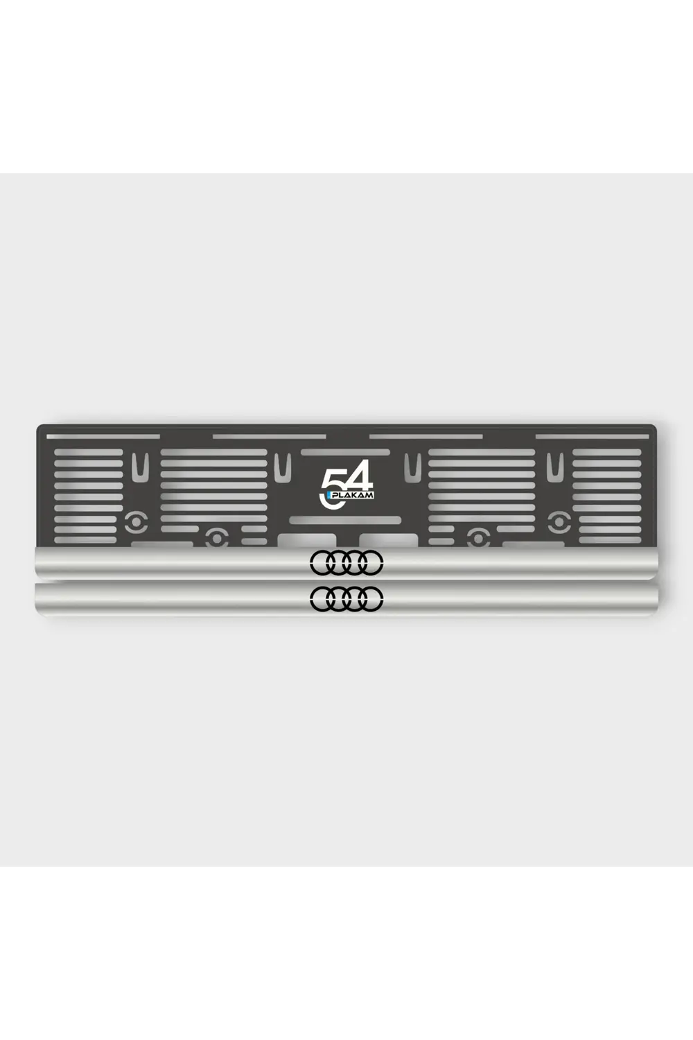 AUDİ Uyumlu GÜMÜŞ PLEKSİ ARABA PLAKALIĞI -4
