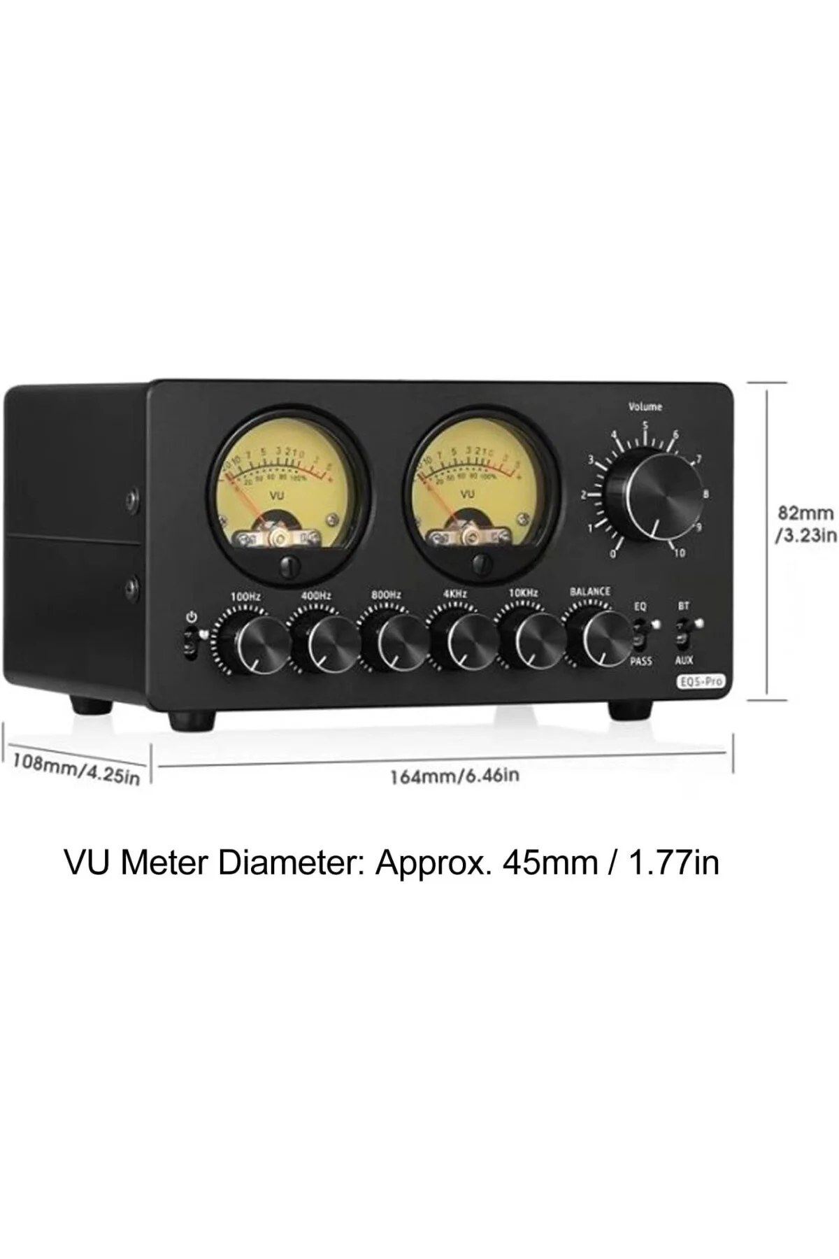 Audio 5 Band Ekolayzır, Ev Stereo Için Vintage Vu Metre Ile 5.0 E