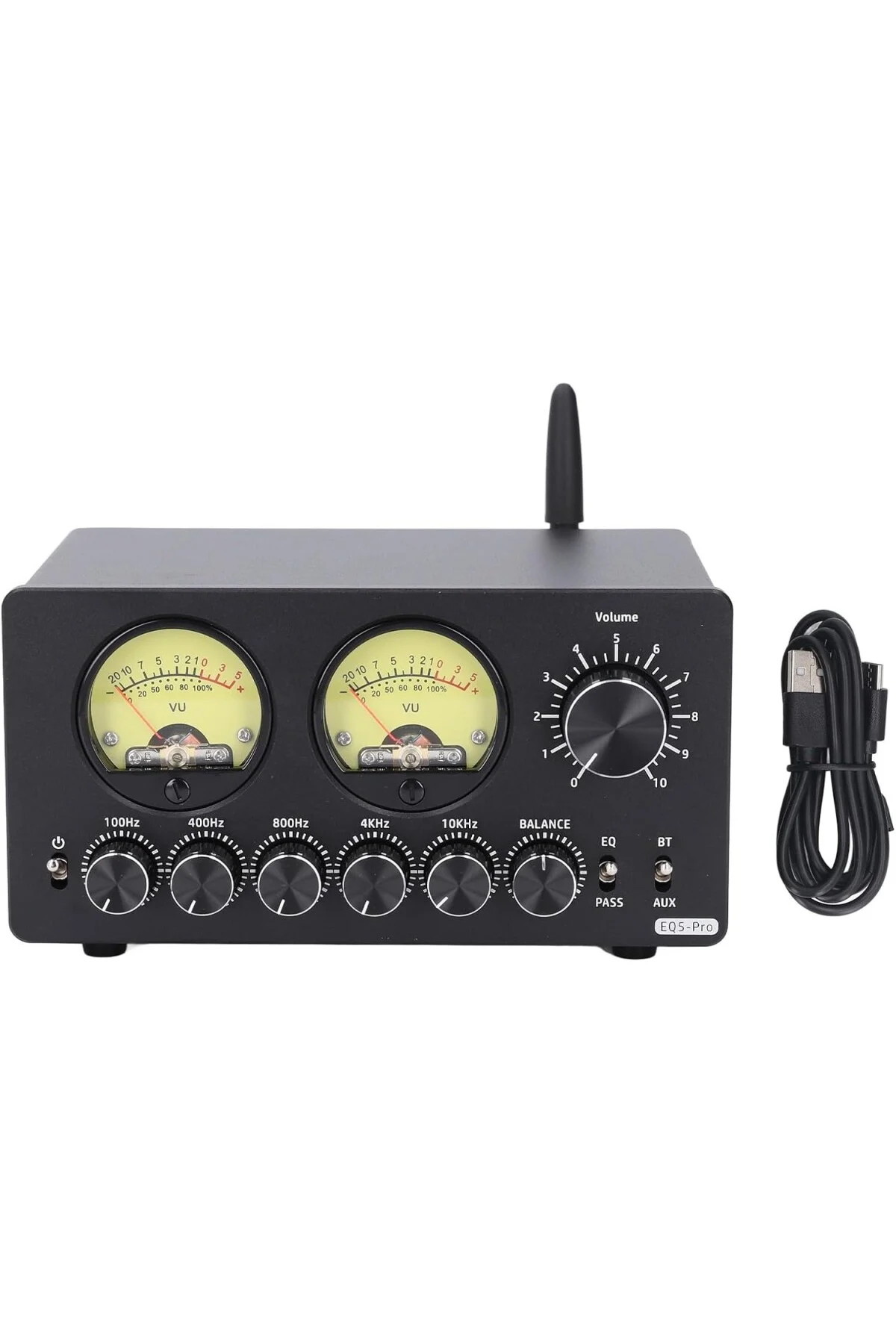 Audio 5 Band Ekolayzır, Ev Stereo Için Vintage Vu Metre Ile 5.0 E